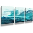thumbnail image 1 of Canvas Wall Art, Abstract Watercolor, Home Decor, Modern Art, Living Room, Bedroom Decor, Office Murals, Bathroom Decor Wall Art, Kitchen Poster Art, Navy Sky Blue Picture Art 12x16 Inches/Set of 3, 1 of 6