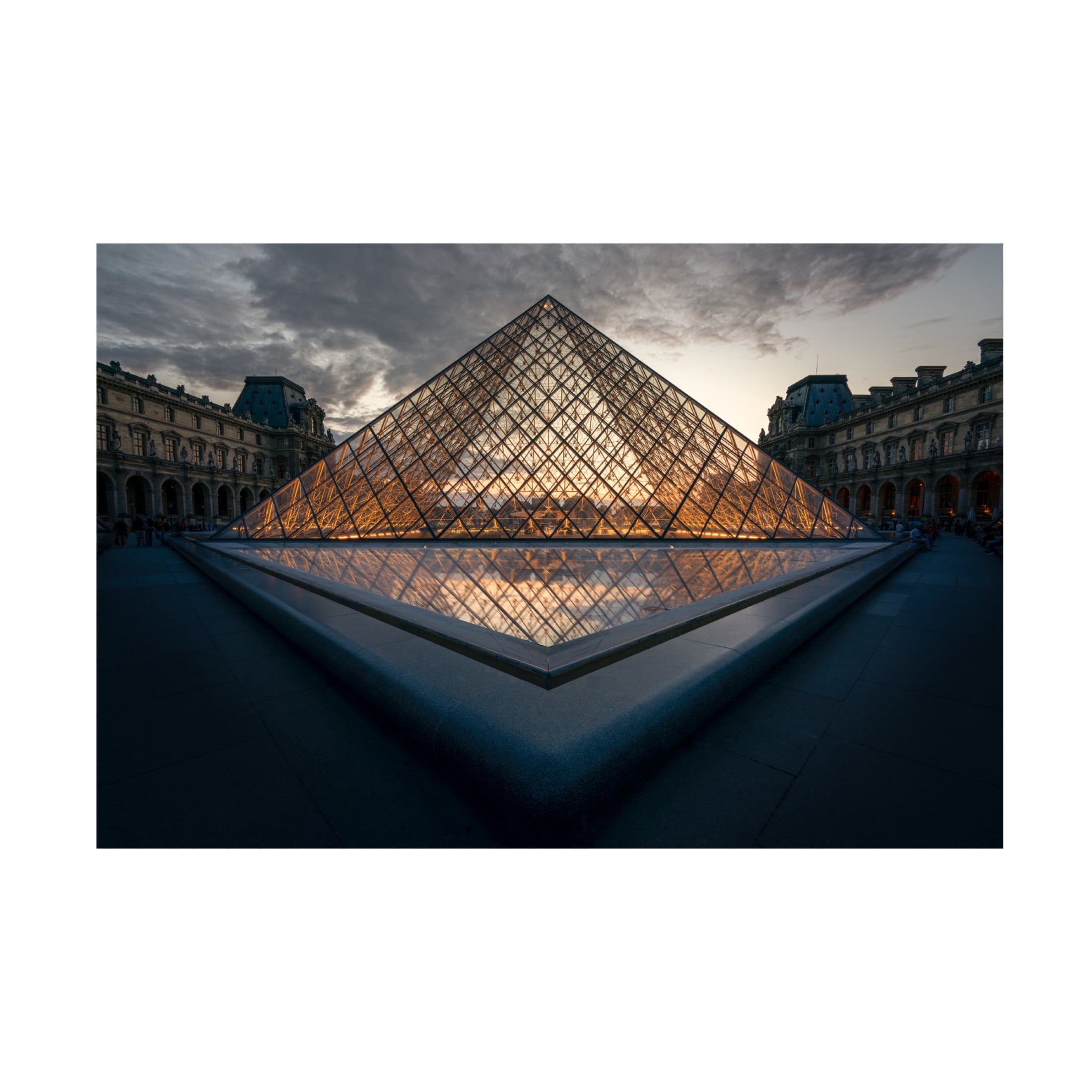 Canvas Wall Art - Adamo Prieto 'Louvre1' Wall Art for Living Room, Bedroom, or Office Décor by Trademark Fine Art - 32 x 22 Inches