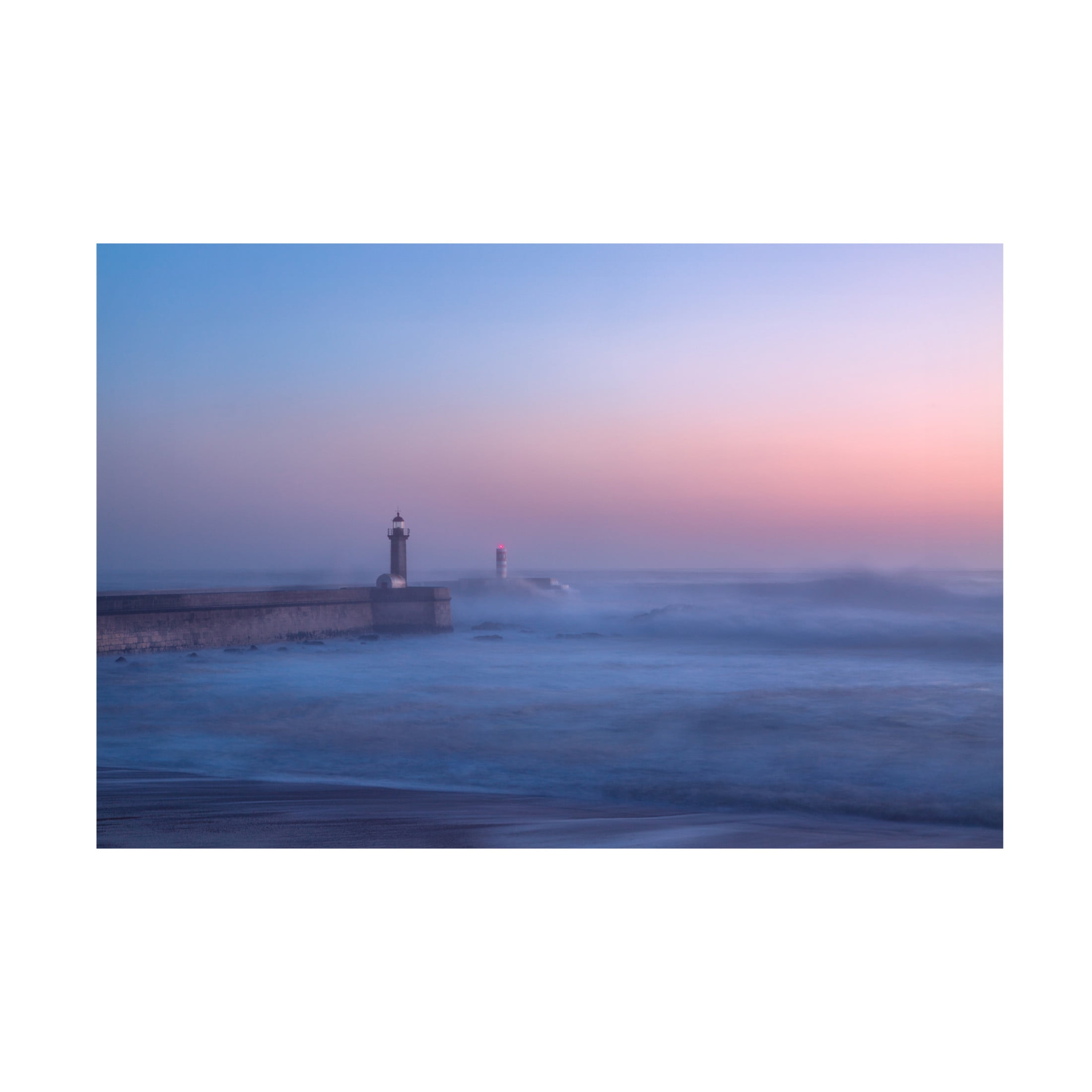 Canvas Wall Art - Adrian Nunez 'Lighthouse In Porto, Portugal ' Wall Art for Living Room, Bedroom, or Office D?cor by Trademark Fine Art - 19 x 12 Inches