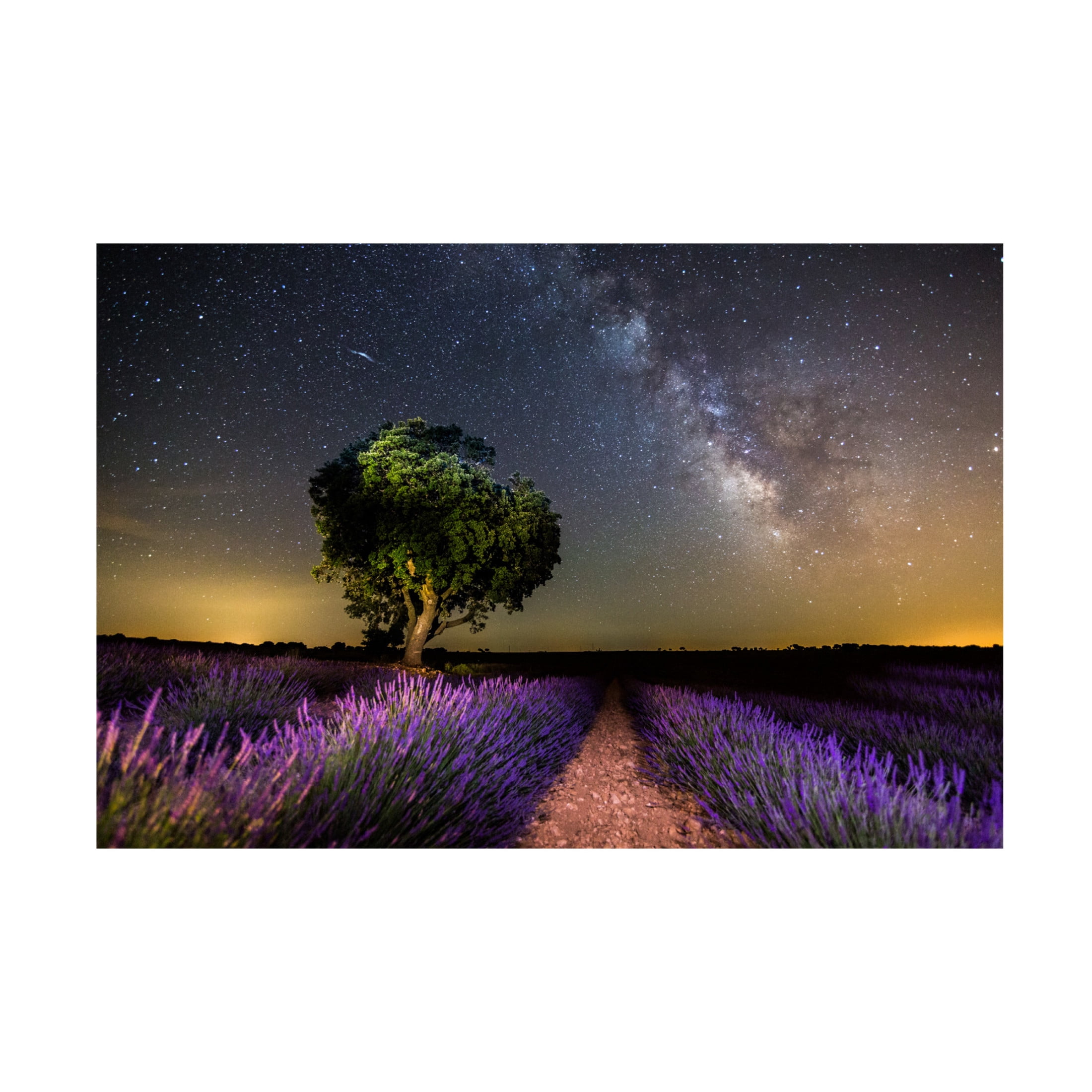 Canvas Wall Art - Adrian Nunez 'Night Landscape Of Brihuega,Spain ' Wall Art for Living Room, Bedroom, or Office D?cor by Trademark Fine Art - 47 x 30 Inches