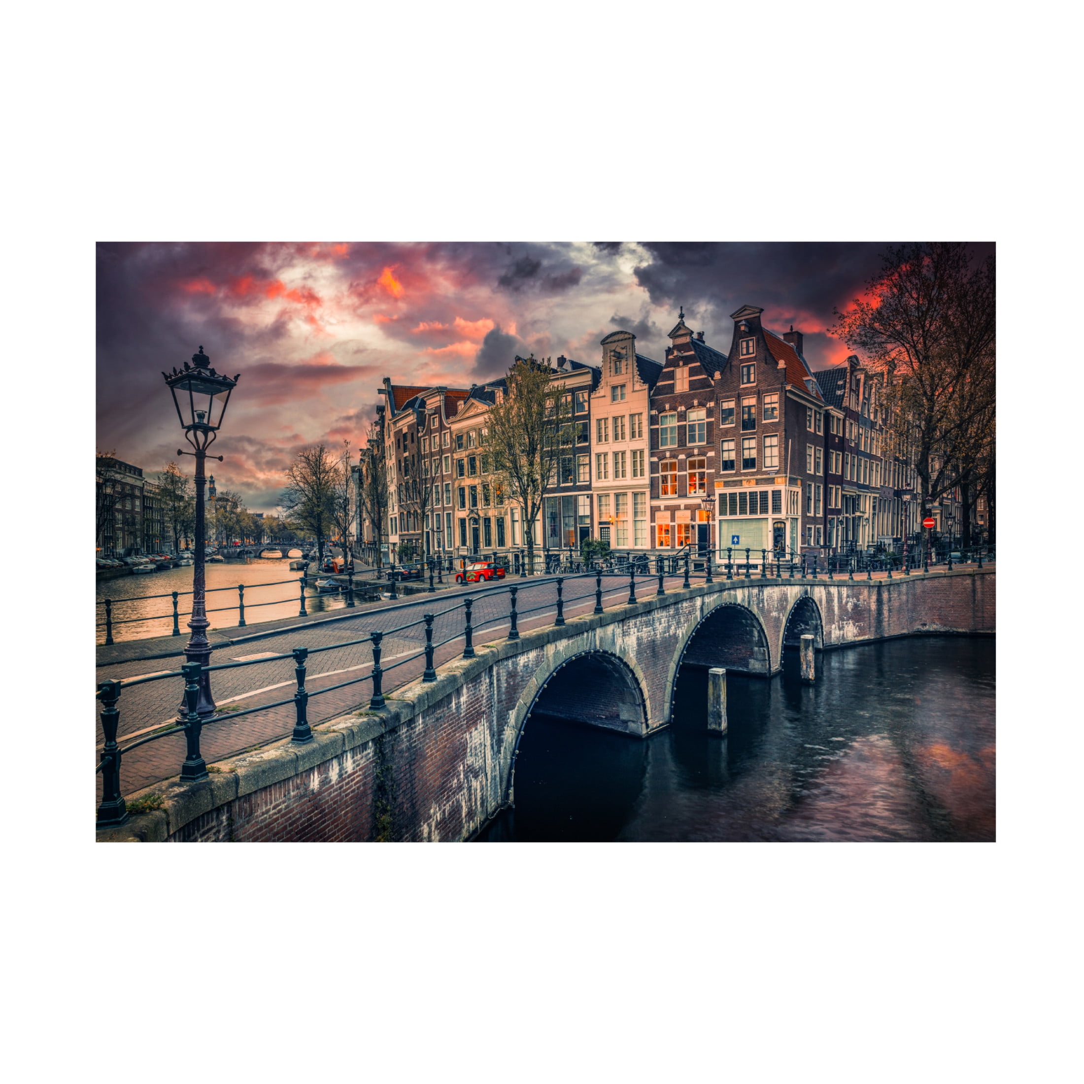 Canvas Wall Art - Adrian Popan 'Amsterdam' Wall Art for Living Room, Bedroom, or Office Décor by Trademark Fine Art - 32 x 22 Inches