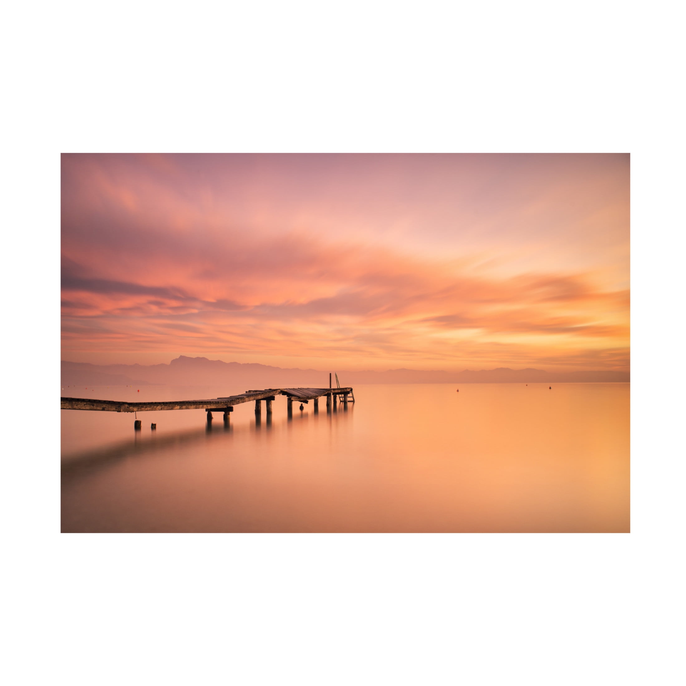 Canvas Wall Art - Aglioni Simone 'Garda Lake' Wall Art for Living Room, Bedroom, or Office D?cor by Trademark Fine Art - 32 x 22 Inches