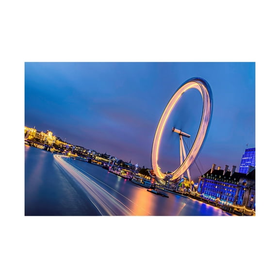 Canvas Wall Art - Ahmed Lashin 'Crazy London 1' Wall Art for Living Room, Bedroom, or Office Décor by Trademark Fine Art - 32 x 22 Inches