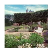 Canvas Wall Art - Alan Blaustein 'French Jardin No. 27' Wall Art for Living Room, Bedroom, or Office Décor by Trademark Fine Art - 14 x 14 Inches