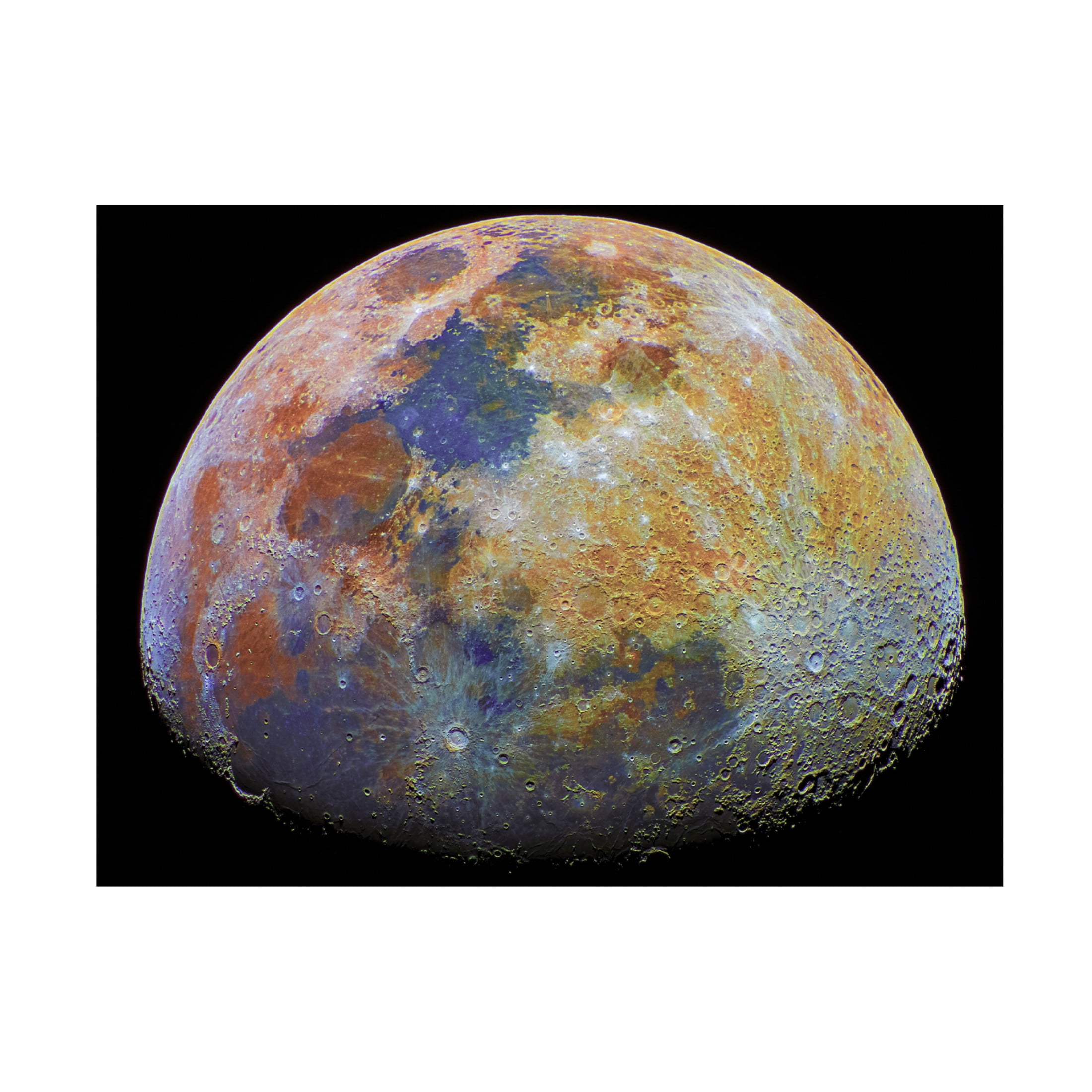 Canvas Wall Art - Alberto Ghizzi Panizza 'Mineral Moon' Wall Art for Living Room, Bedroom, or Office Décor by Trademark Fine Art - 47 x 35 Inches