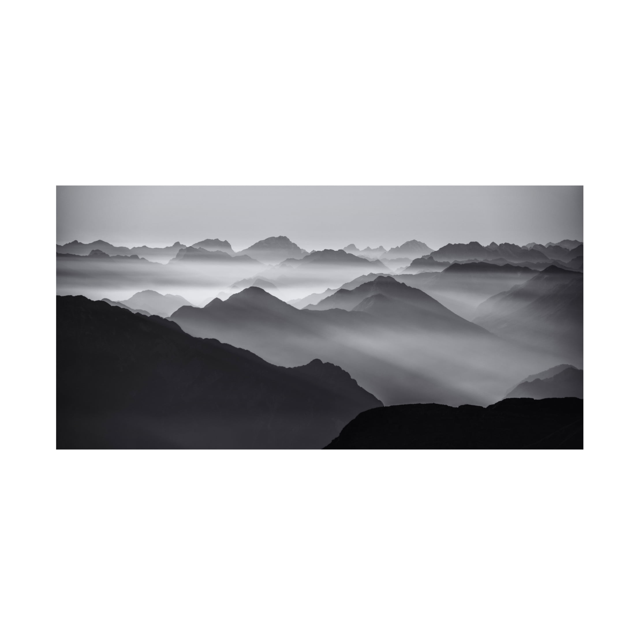 Canvas Wall Art - Ales Krivec 'Mountain Layers' Wall Art for Living Room, Bedroom, or Office Décor by Trademark Fine Art - 24 x 12 Inches