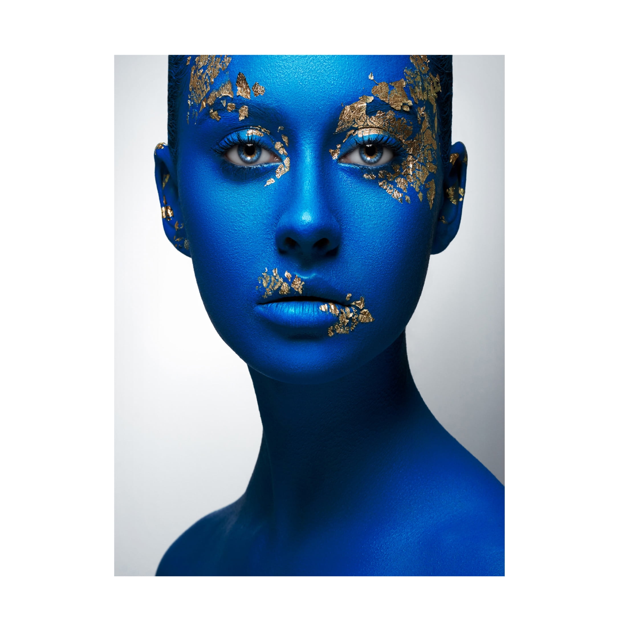 Canvas Wall Art - Alex Malikov 'Blue Gold' Wall Art for Living Room, Bedroom, or Office D?cor by Trademark Fine Art - 18 x 24 Inches