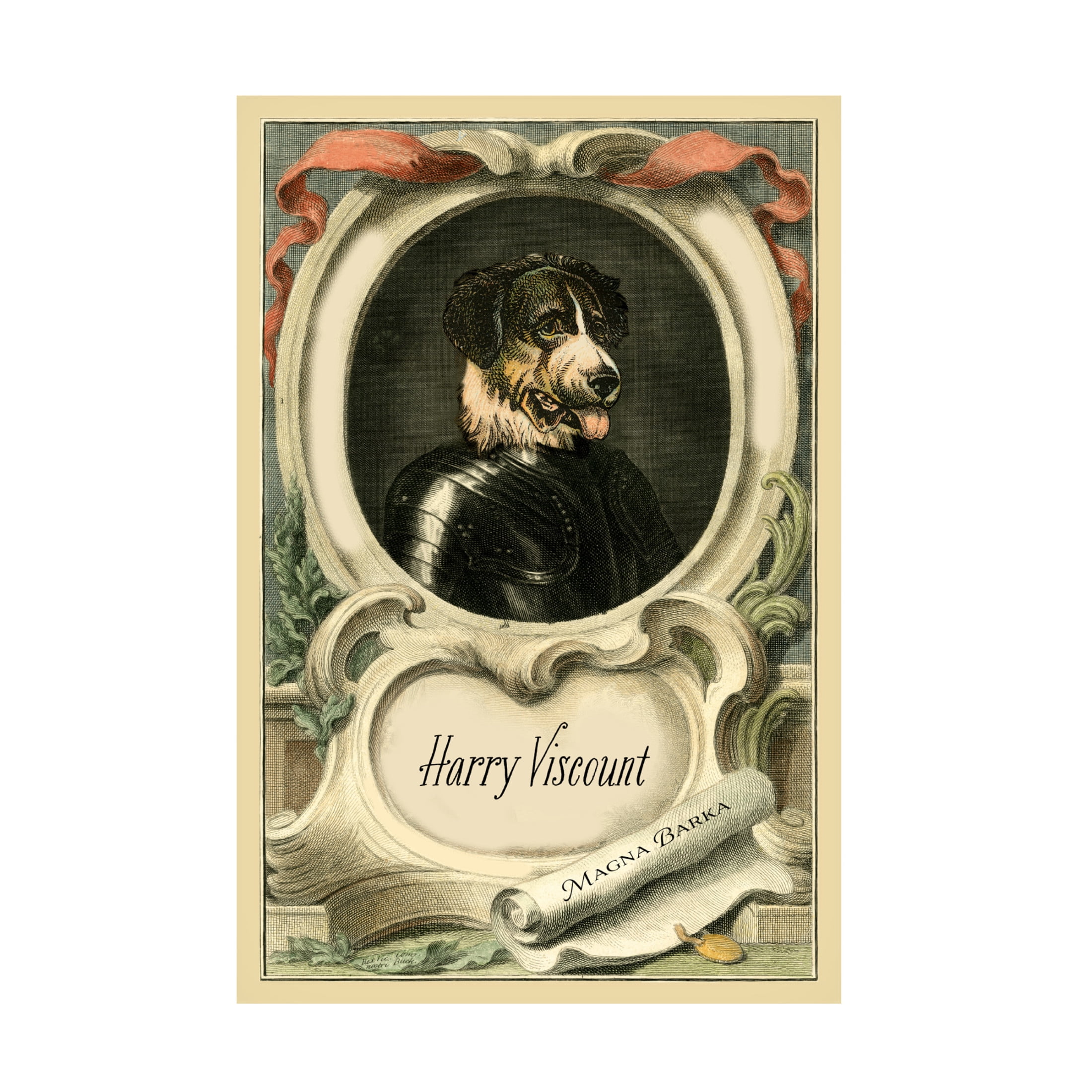 Canvas Wall Art - Alicia Longley 'Royal Dog Portrait III' Wall Art for Living Room, Bedroom, or Office Décor by Trademark Fine Art - 12 x 19 Inches