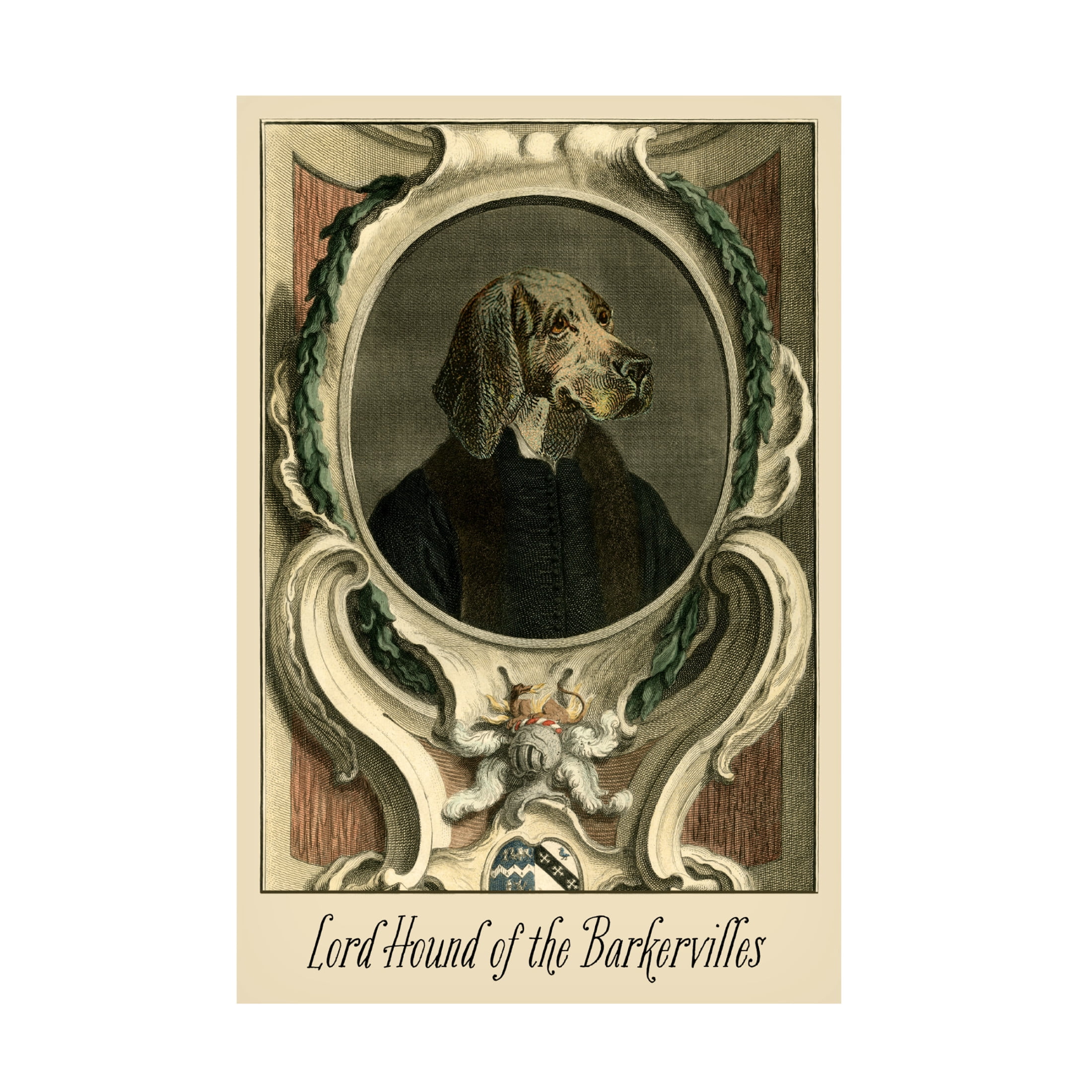 Canvas Wall Art - Alicia Longley 'Royal Dog Portrait VI' Wall Art for Living Room, Bedroom, or Office Décor by Trademark Fine Art - 22 x 32 Inches