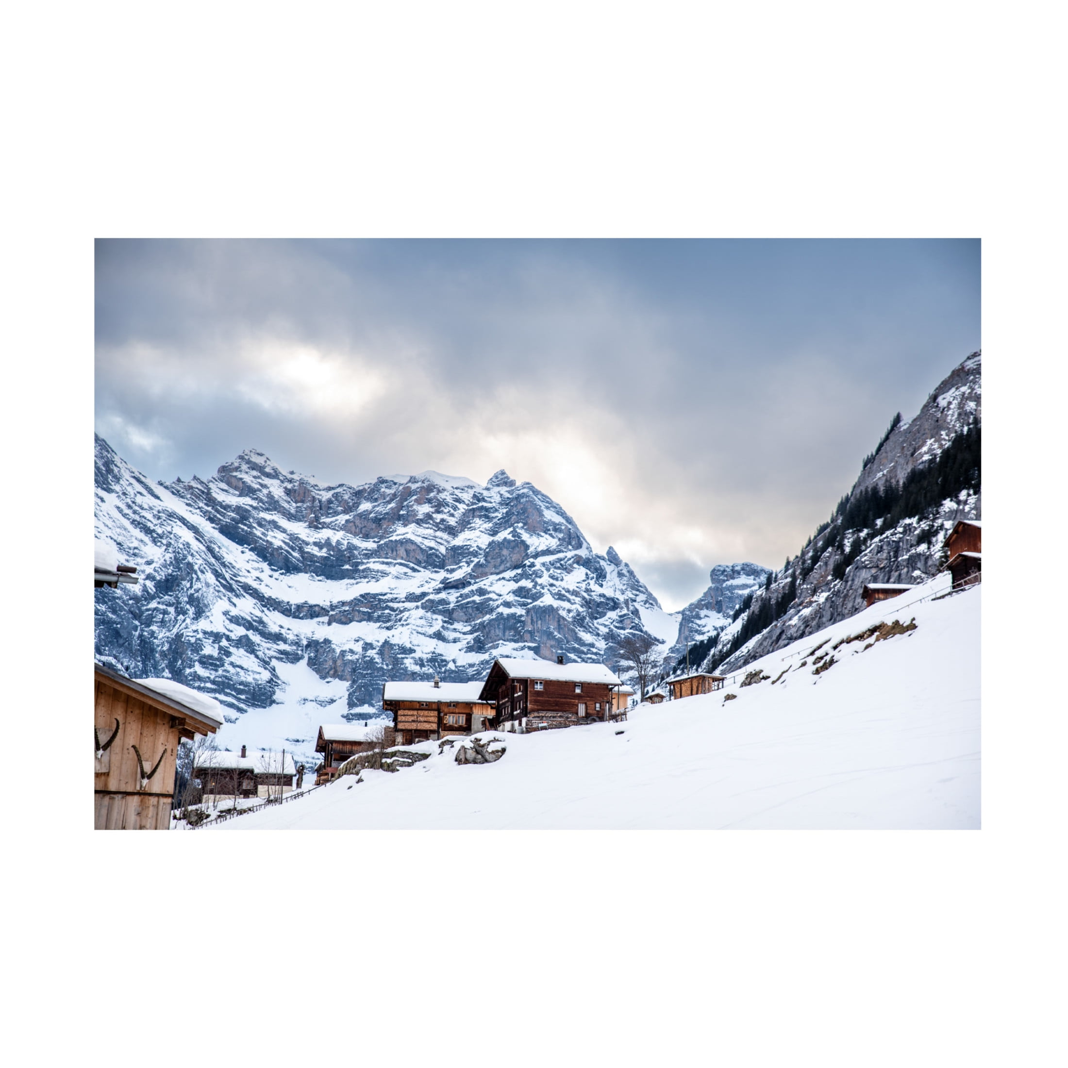 Canvas Wall Art - Allison Burton 'InterlakenSwitzerland' Wall Art for Living Room, Bedroom, or Office Décor by Trademark Fine Art - 19 x 12 Inches