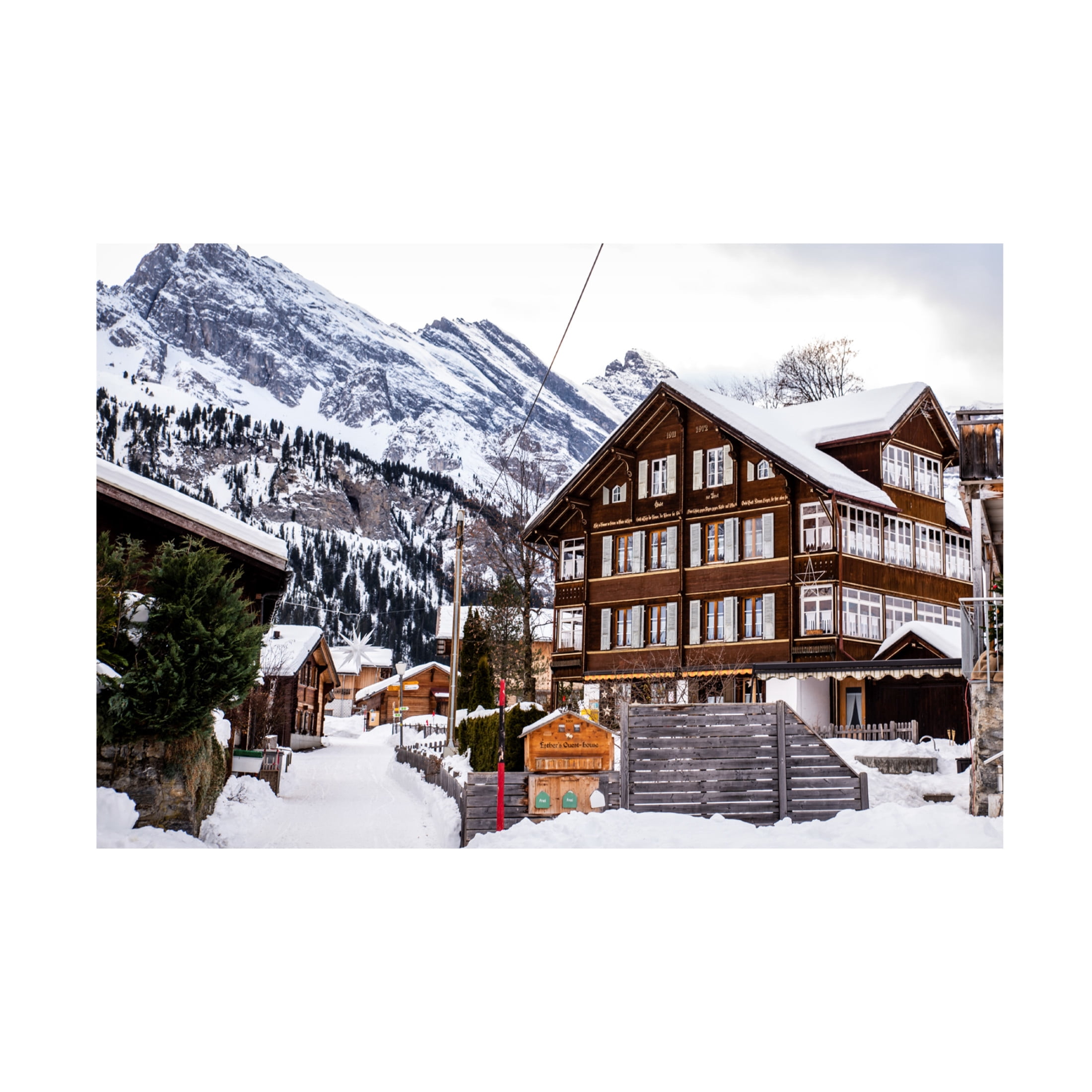 Canvas Wall Art - Allison Burton 'InterlakenSwitzerland' Wall Art for Living Room, Bedroom, or Office Décor by Trademark Fine Art - 24 x 16 Inches