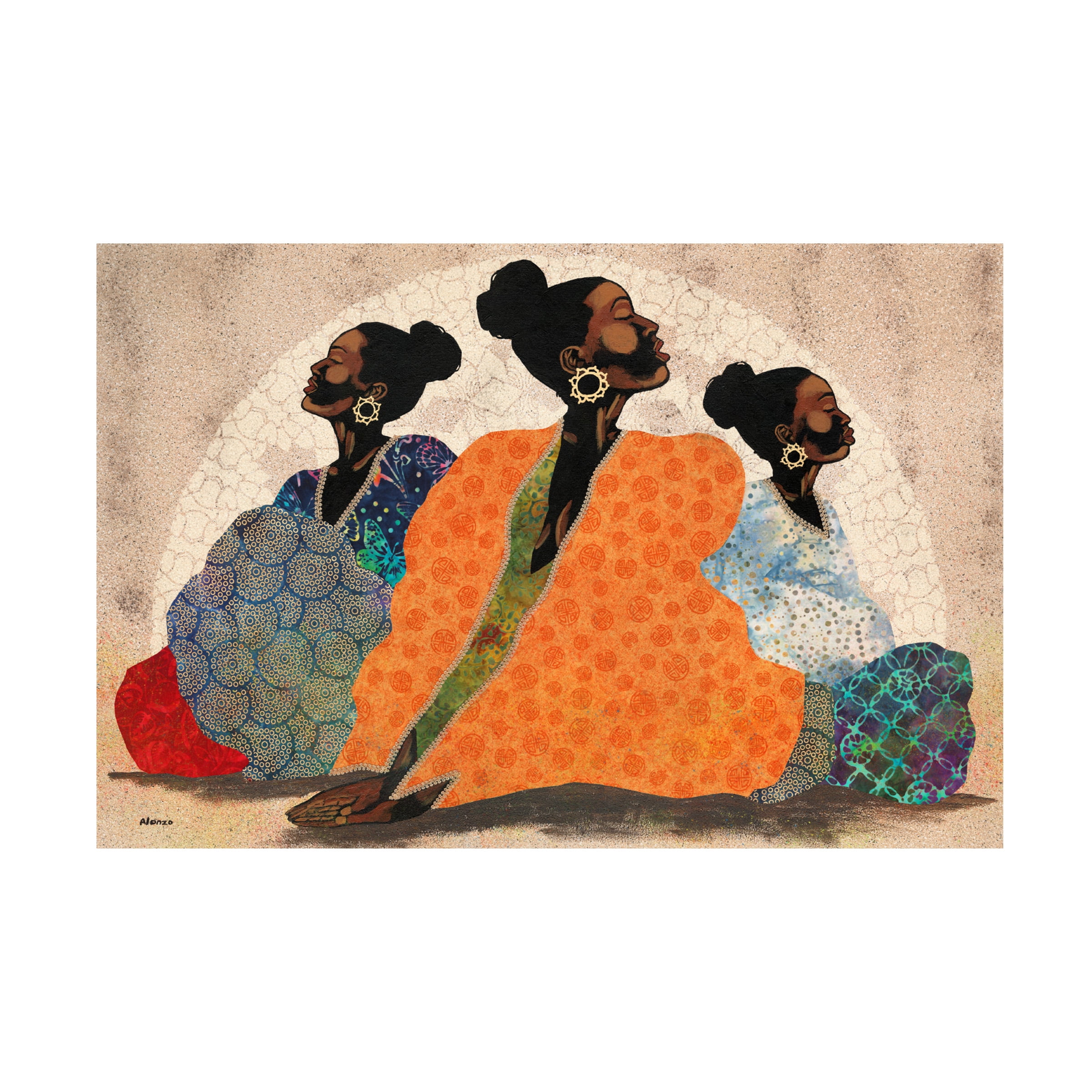 Canvas Wall Art - Alonzo Saunders 'Meditation Contemplation' Wall Art for Living Room, Bedroom, or Office Décor by Trademark Fine Art - 47 x 30 Inches - 47x30