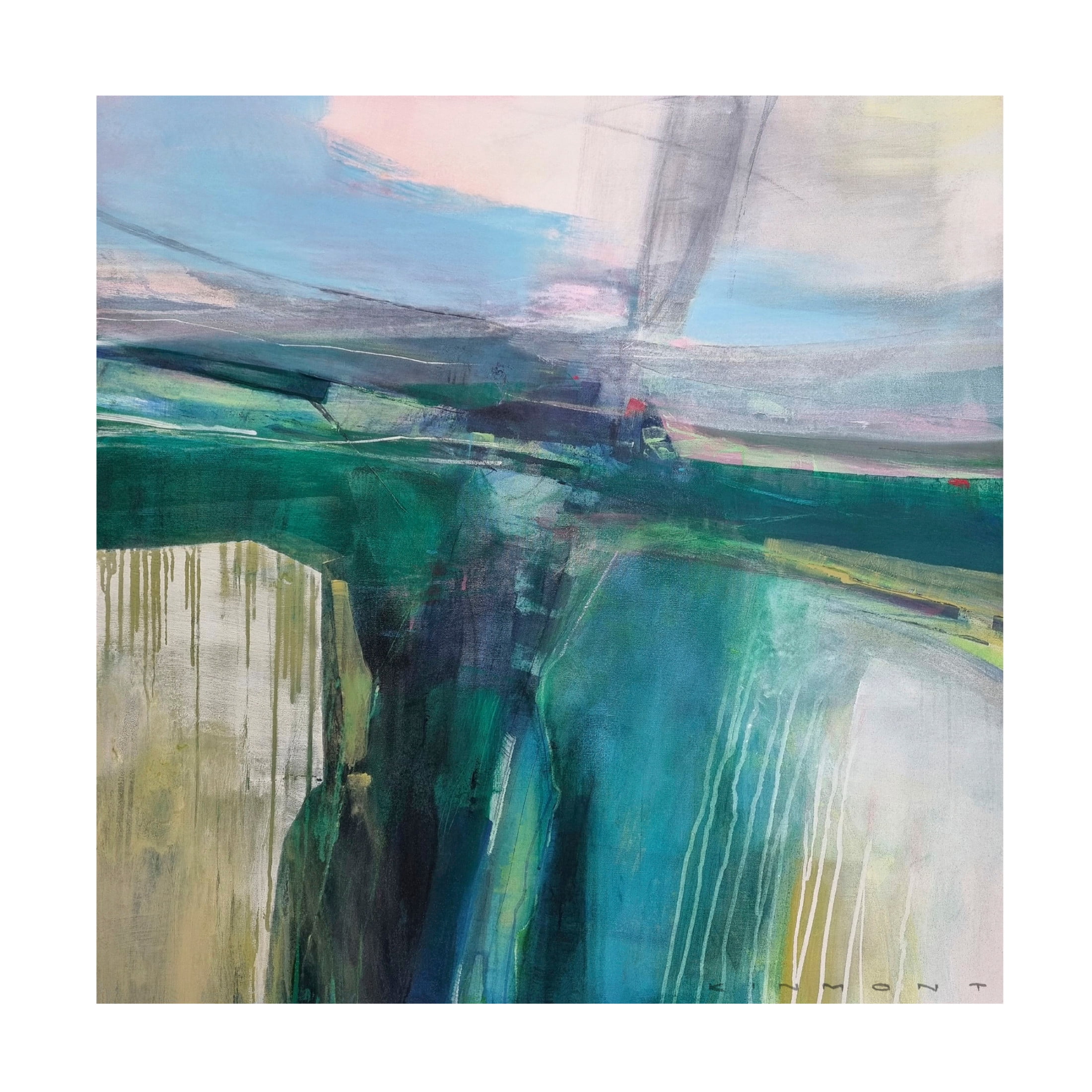 Canvas Wall Art - Andrew Kinmont 'Convergence' Wall Art for Living Room, Bedroom, or Office Décor by Trademark Fine Art - 24 x 24 Inches
