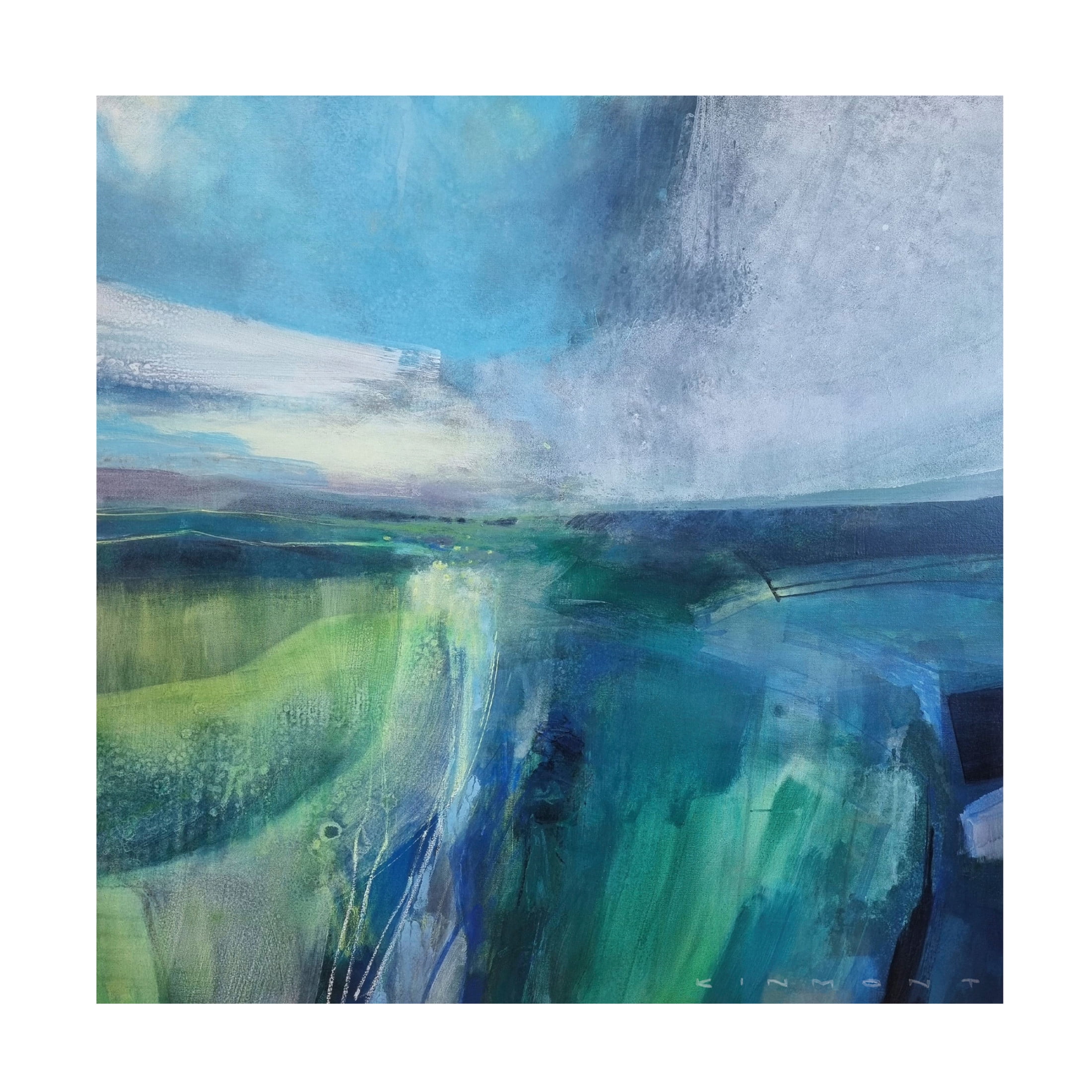 Canvas Wall Art - Andrew Kinmont 'Viridescent Valley 2' Wall Art for Living Room, Bedroom, or Office Décor by Trademark Fine Art - 14 x 14 Inches