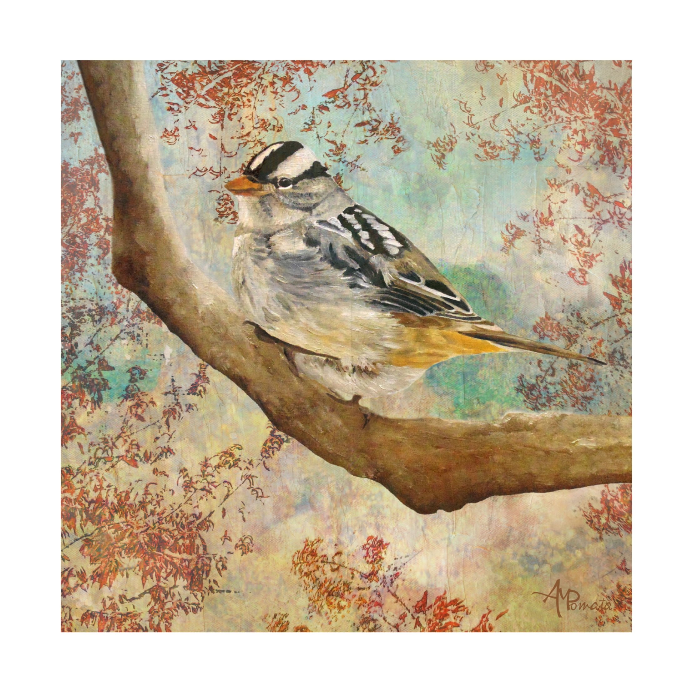 Canvas Wall Art - Angeles M. Pomata 'Autumn Sparkles' Wall Art for Living Room, Bedroom, or Office Décor by Trademark Fine Art - 24 x 24 Inches