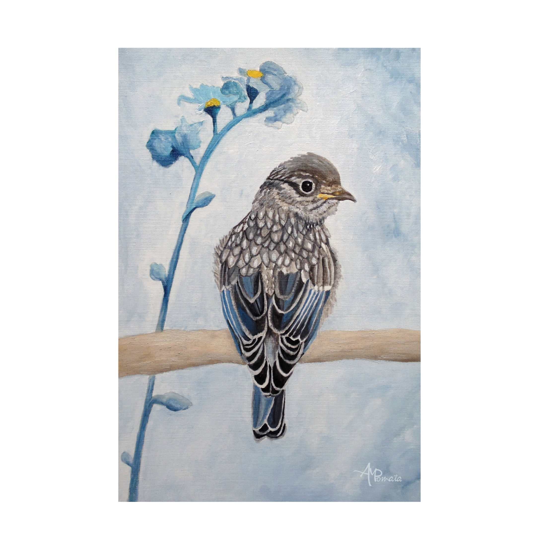 Canvas Wall Art - Angeles M. Pomata 'Perked And Perched' Wall Art for Living Room, Bedroom, or Office D?cor by Trademark Fine Art - 30 x 47 Inches
