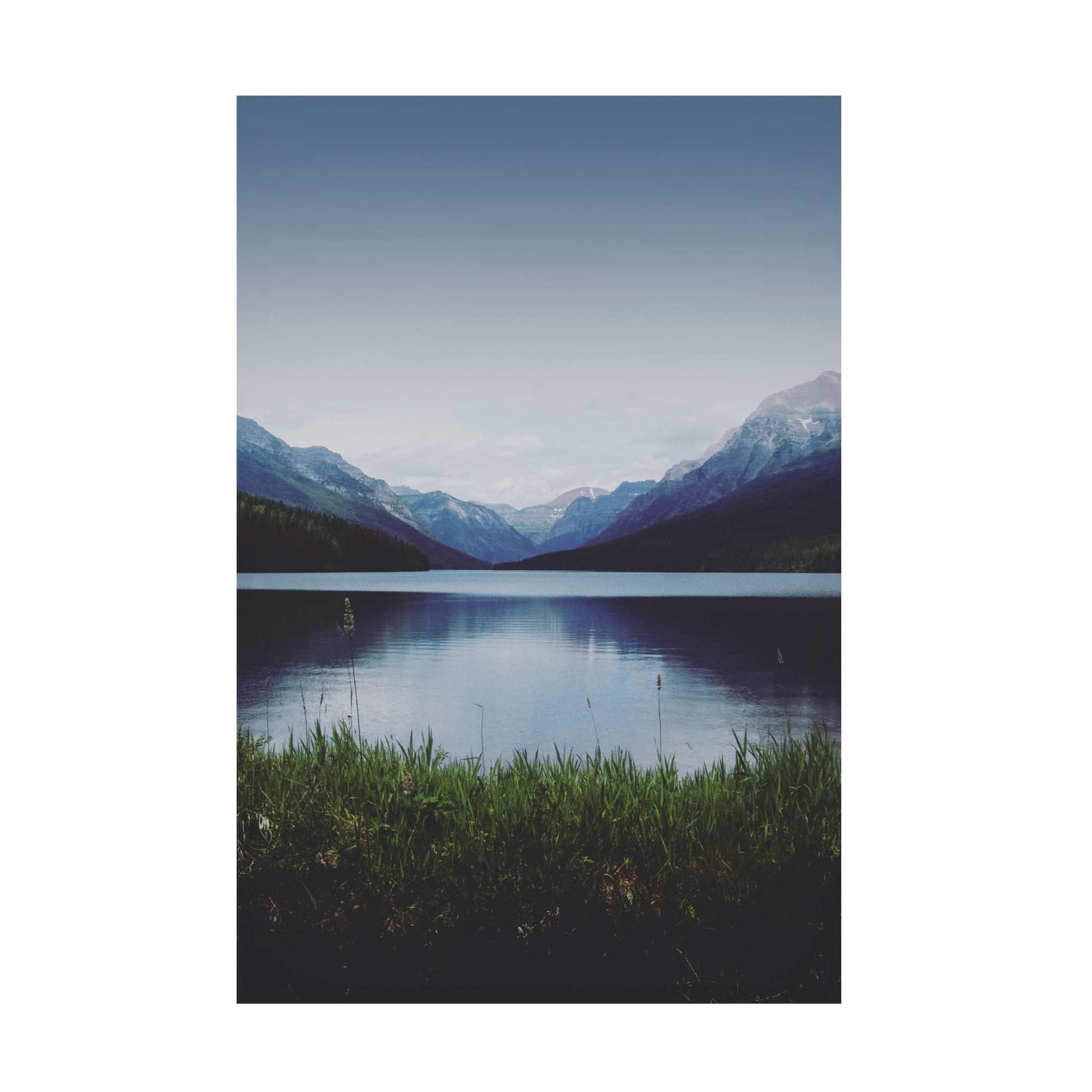 Canvas Wall Art - Annie Bailey Art 'Glacier Shores' Wall Art for Living Room, Bedroom, or Office Décor by Trademark Fine Art - 12 x 19 Inches