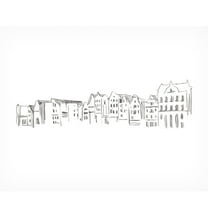 Canvas Wall Art - Annie Warren 'Travel Sketch IV' Wall Art for Living Room, Bedroom, or Office Décor by Trademark Fine Art - 19 x 19 Inches