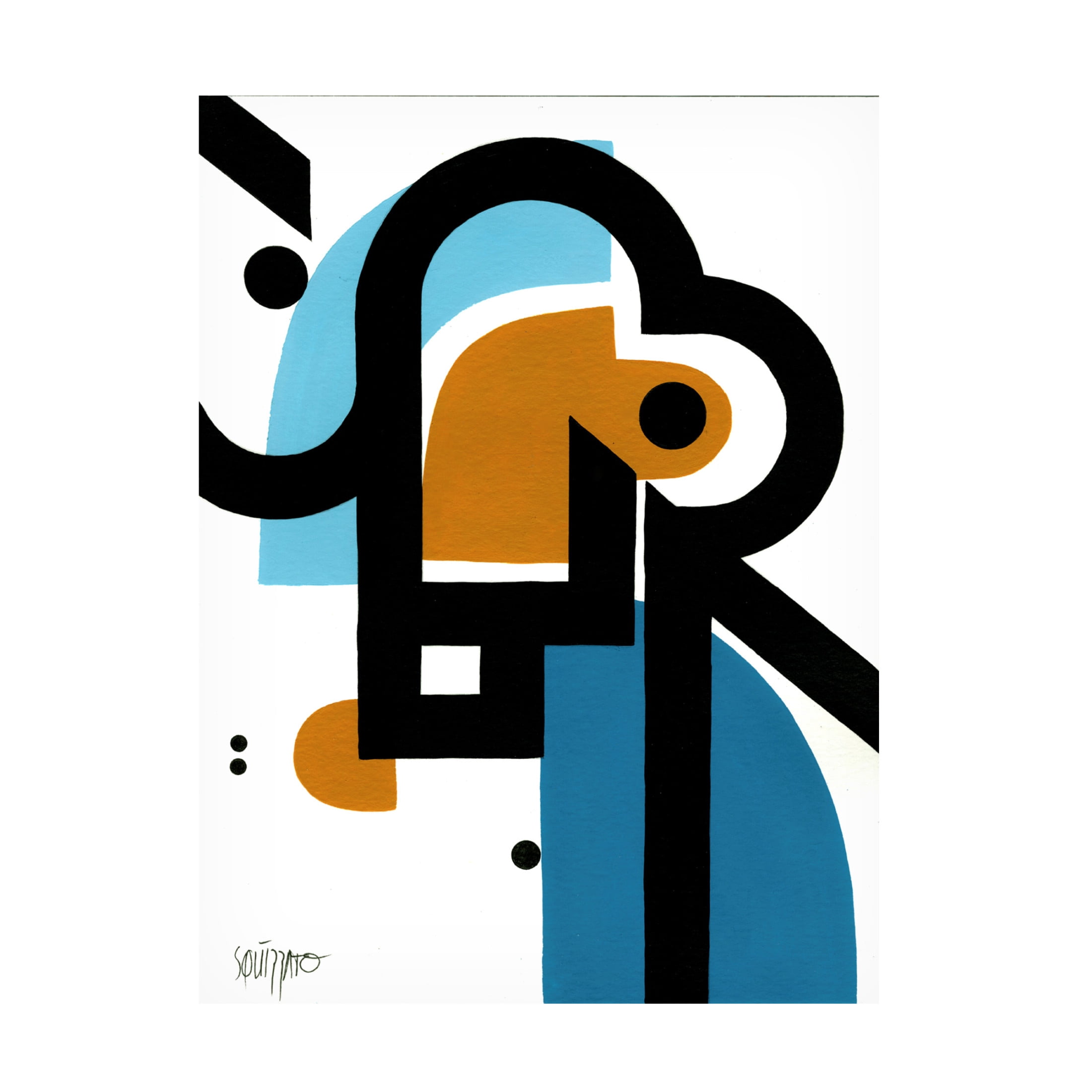Canvas Wall Art - Antony Squizzato 'Bronco' Wall Art for Living Room, Bedroom, or Office Décor by Trademark Fine Art - 24 x 32 Inches