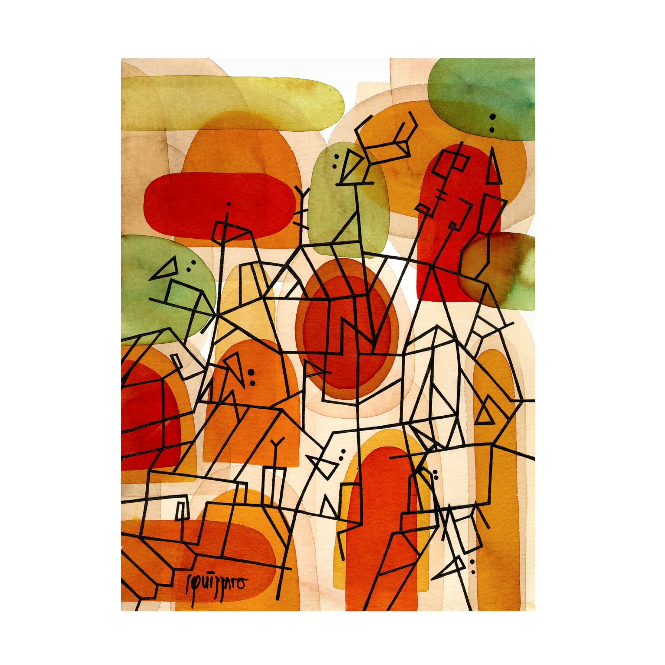 Canvas Wall Art - Antony Squizzato 'Fools Day' Wall Art for Living Room, Bedroom, or Office Décor by Trademark Fine Art - 35 x 47 Inches