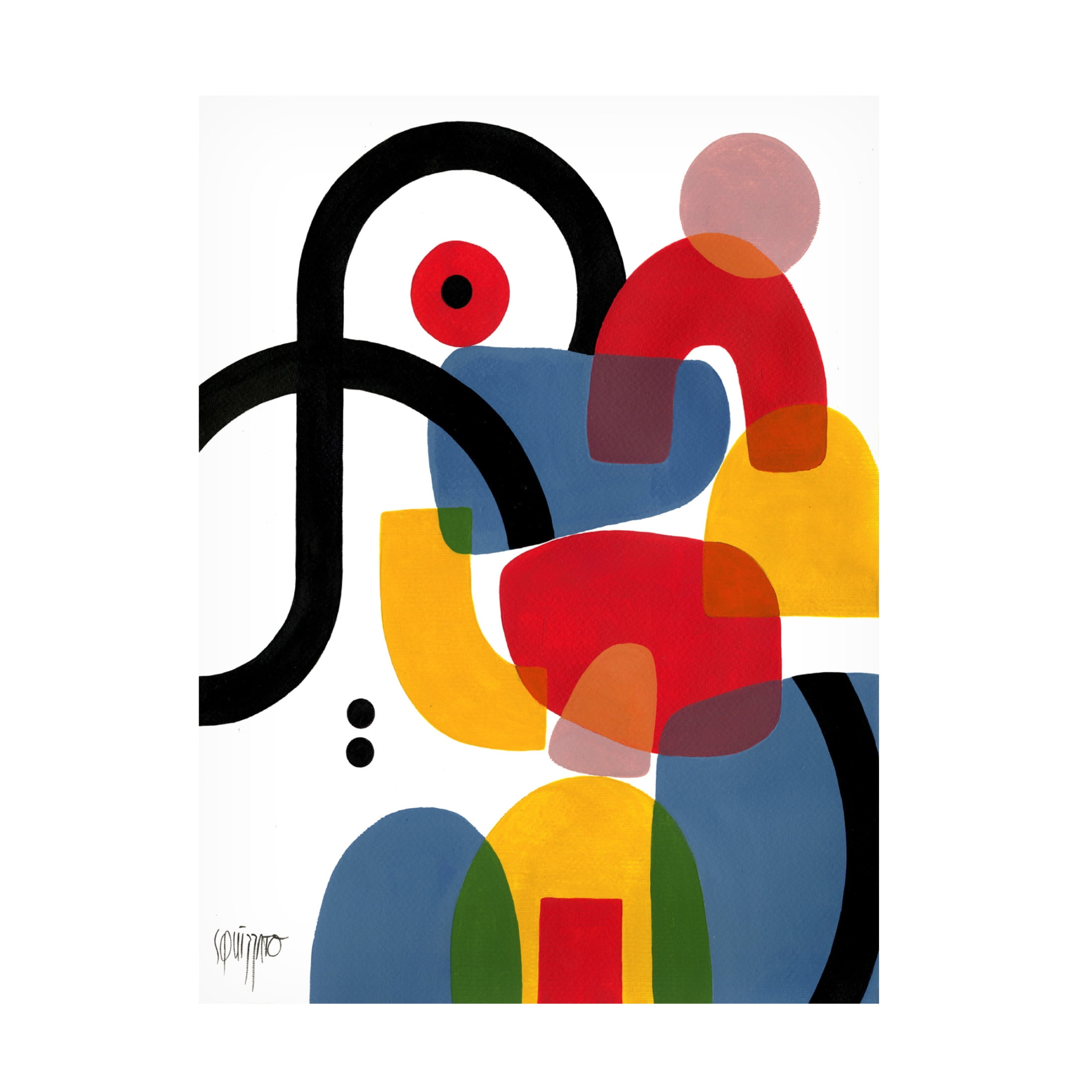 Canvas Wall Art - Antony Squizzato 'Gatherer of Thoughts' Wall Art for Living Room, Bedroom, or Office Décor by Trademark Fine Art - 14 x 19 Inches