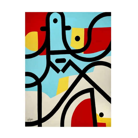 Canvas Wall Art - Antony Squizzato 'Johnny B' Wall Art for Living Room, Bedroom, or Office Décor by Trademark Fine Art - 14 x 19 Inches