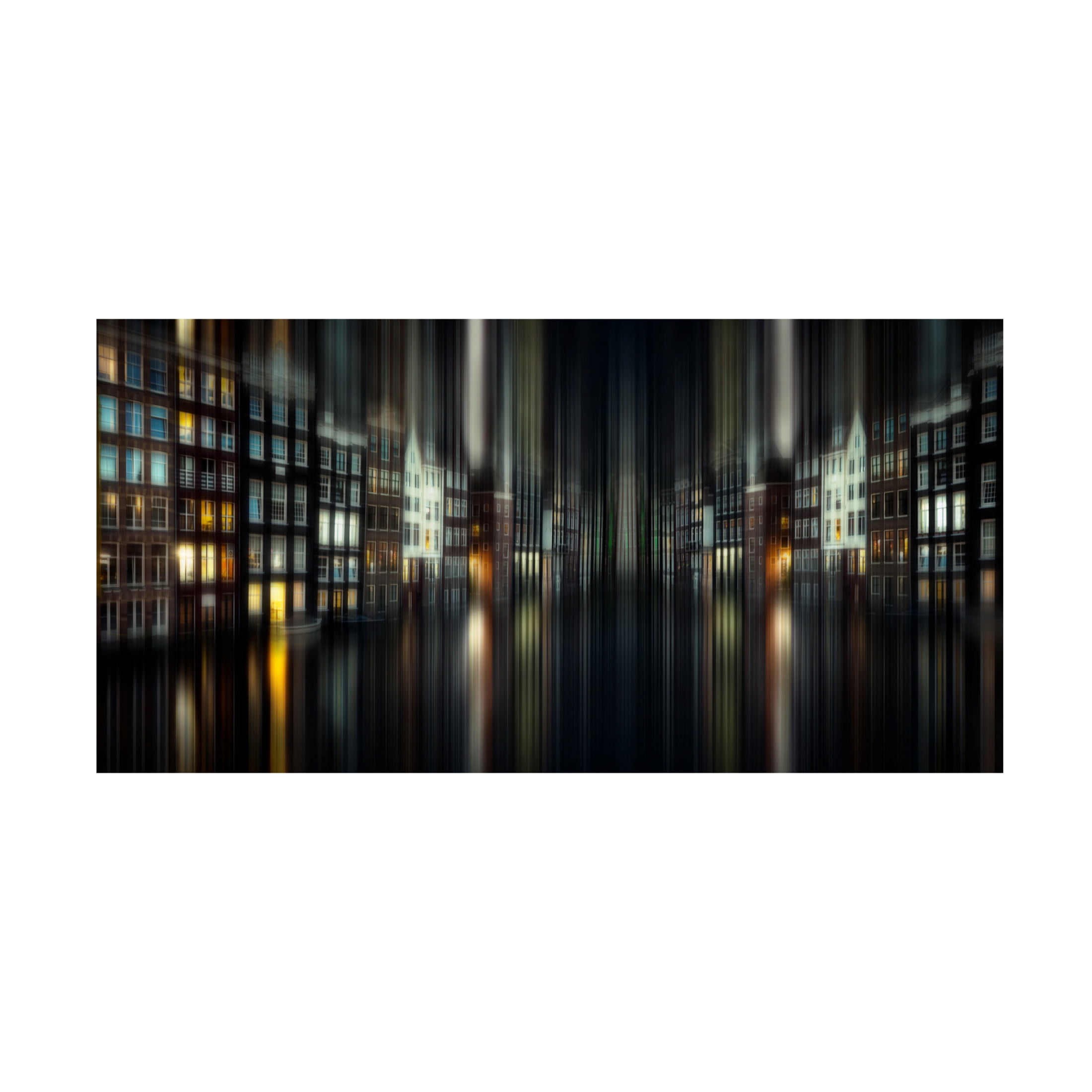 Canvas Wall Art - Arro  'Amsterdam By Night' Wall Art for Living Room, Bedroom, or Office D?cor by Trademark Fine Art - 19 x 10 Inches