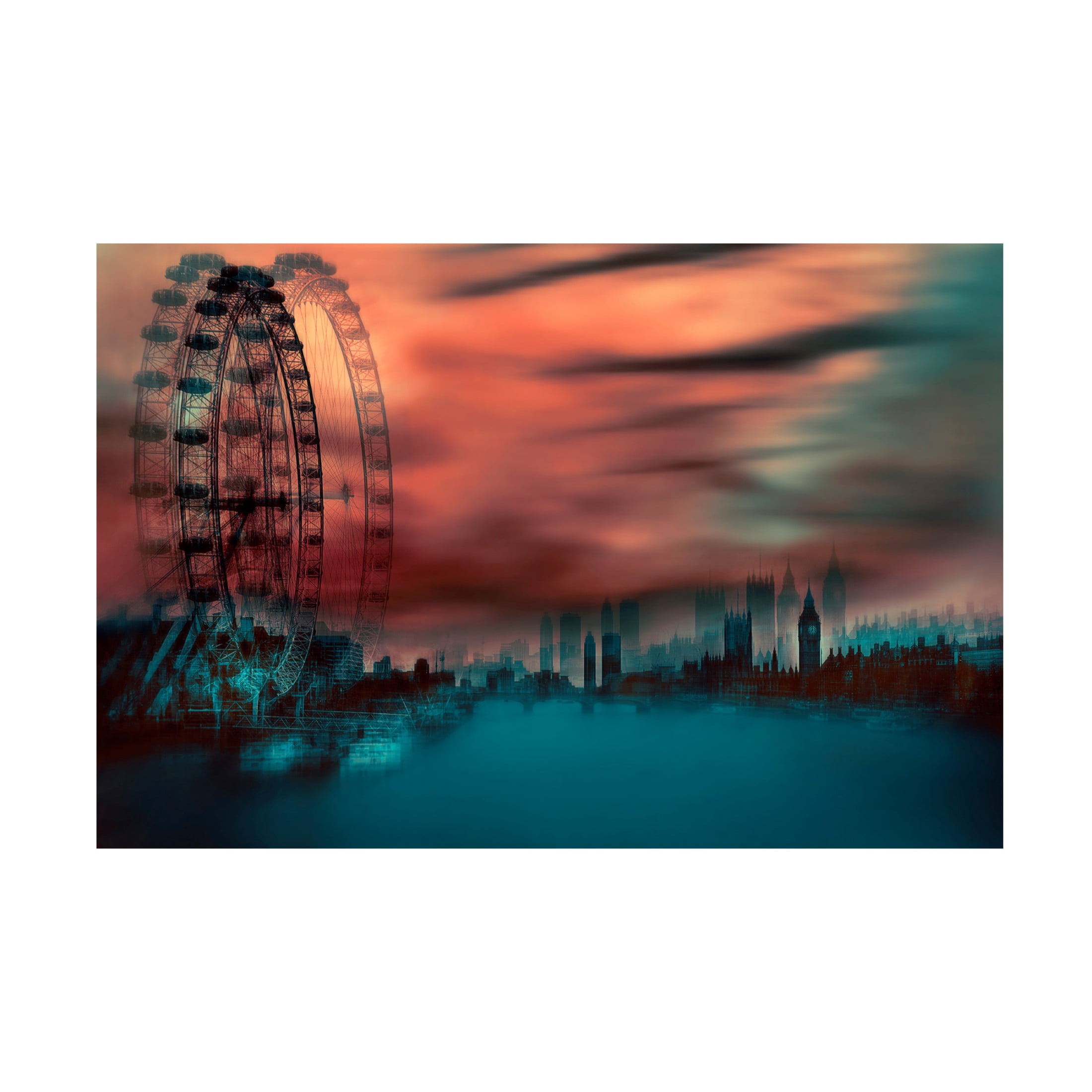 Canvas Wall Art - Arro  'London' Wall Art for Living Room, Bedroom, or Office Décor by Trademark Fine Art - 47 x 30 Inches