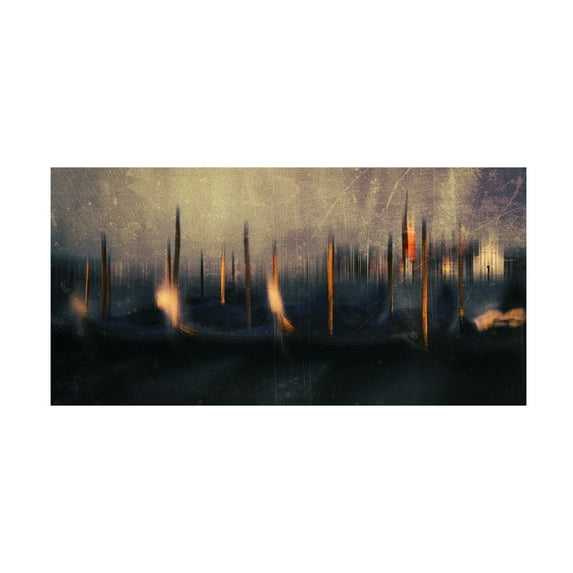 Canvas Wall Art - Arro 'Sunset Over Venice' Wall Art for Living Room, Bedroom, or Office D?cor by Trademark Fine Art - 47 x 24 Inches