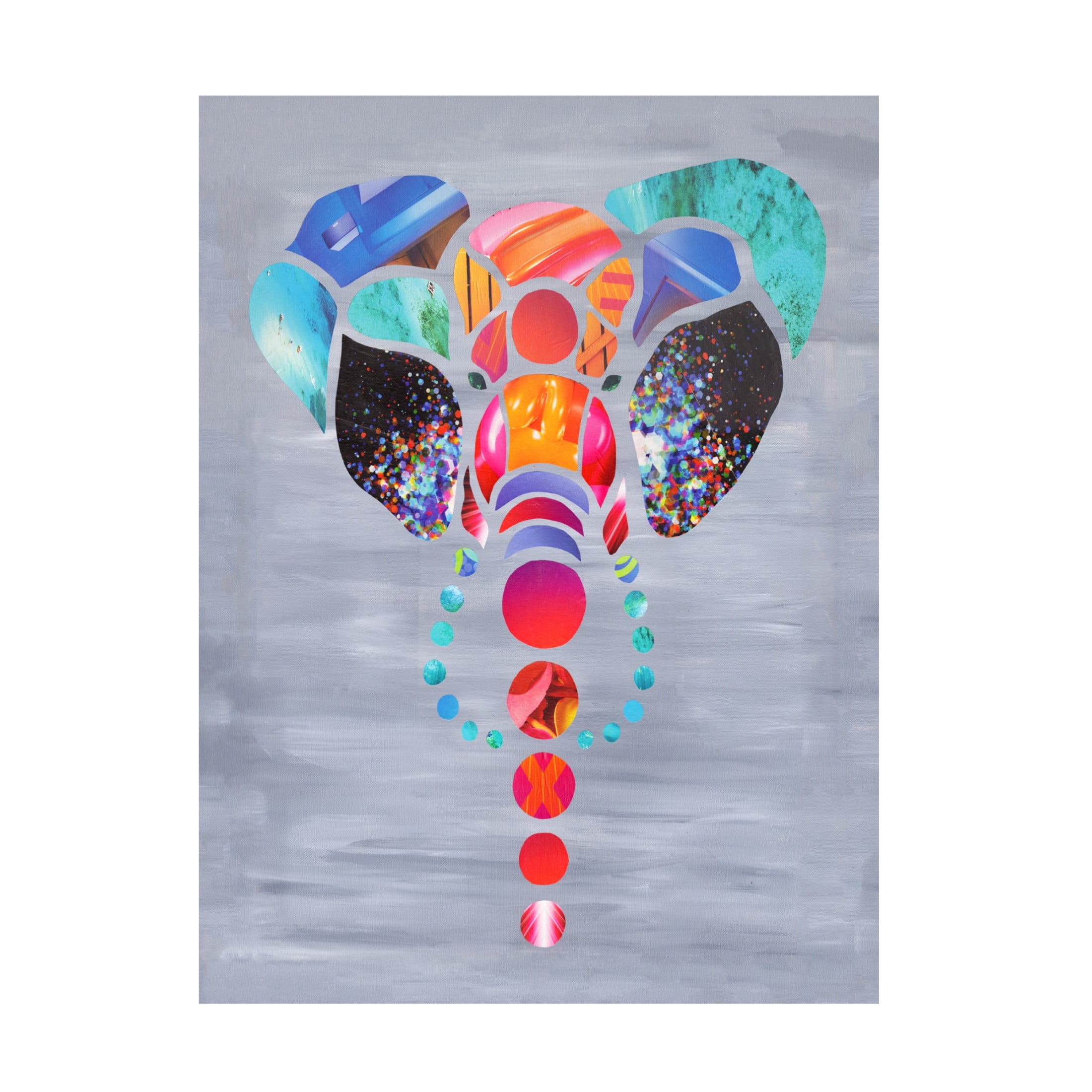 Canvas Wall Art - Artpoptart 'Elephant Love' Wall Art for Living Room, Bedroom, or Office Décor by Trademark Fine Art - 35 x 47 Inches