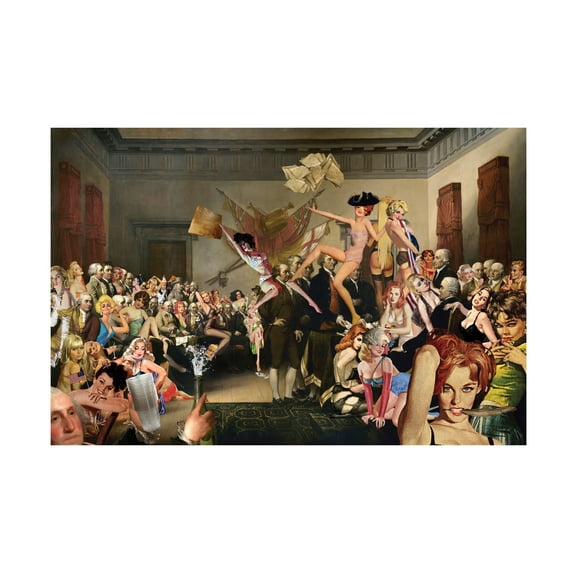 Canvas Wall Art - Barry Kite 'Afterparty' Wall Art for Living Room, Bedroom, or Office Décor by Trademark Fine Art - 47 x 30 Inches