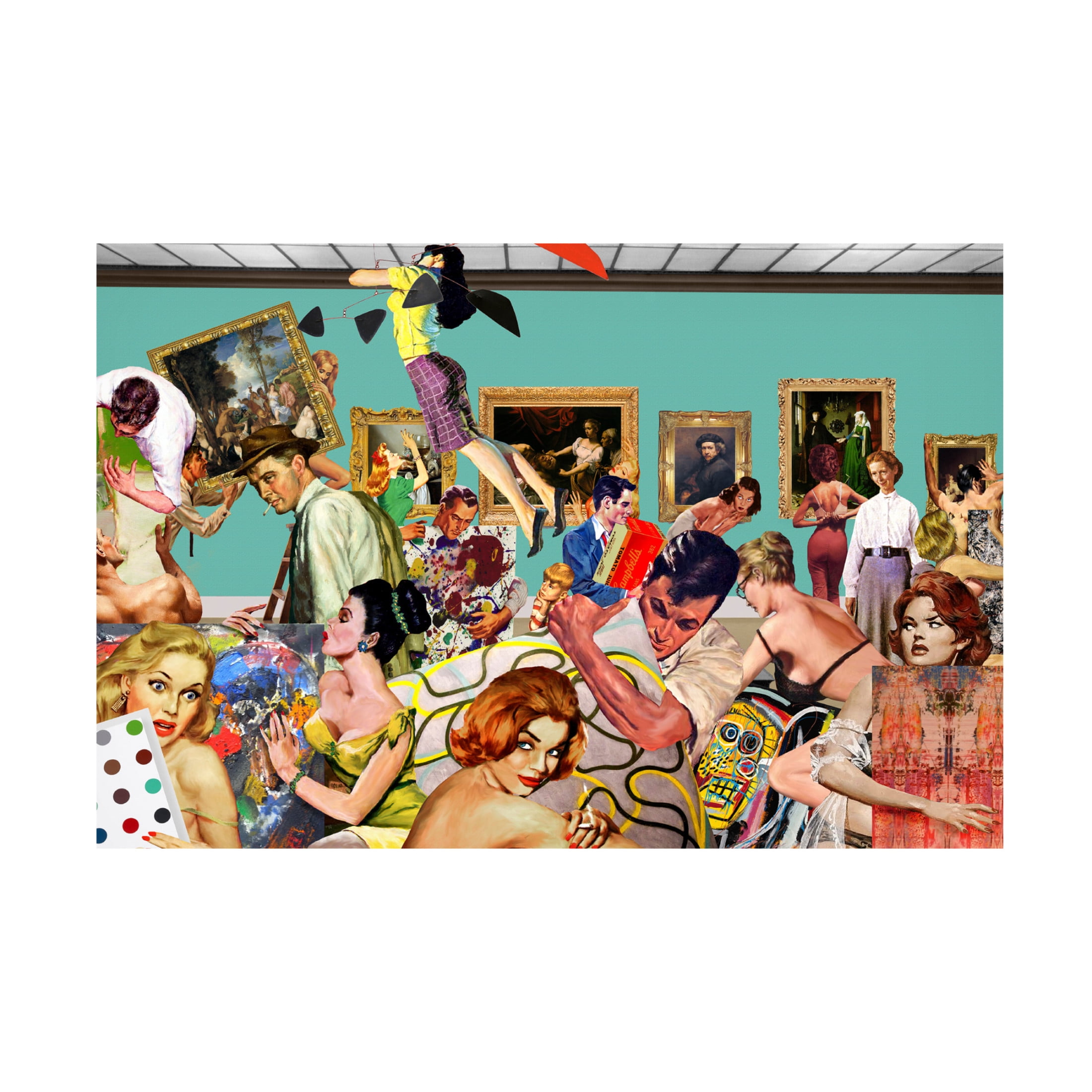 Canvas Wall Art - Barry Kite 'Art Lovers' Wall Art for Living Room, Bedroom, or Office Décor by Trademark Fine Art - 32 x 22 Inches