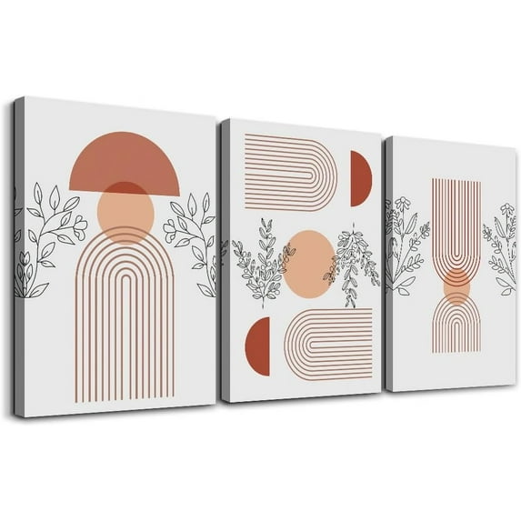Canvas Wall Art For Bedroom Boho Wall Decor Living Room Minimalist Abstract Wall Painting Girl Room Wall Decoration Office Decor Wall Artworks Pictures Prints Modern Home Decor Art 3 Piece