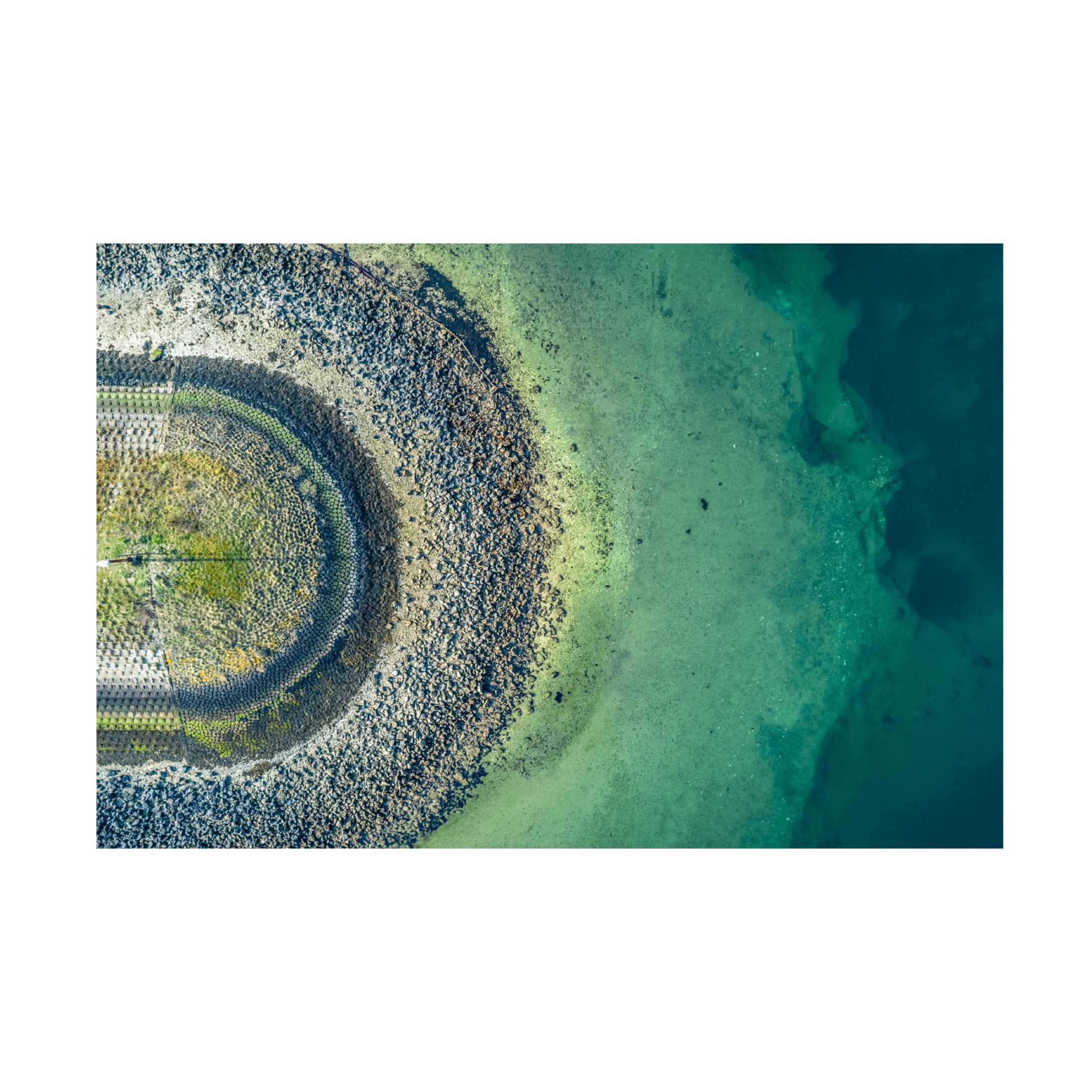 Canvas Wall Art - Bernardine De Laat 'At The End Of The Pier' Wall Art for Living Room, Bedroom, or Office D?cor by Trademark Fine Art - 47 x 30 Inches