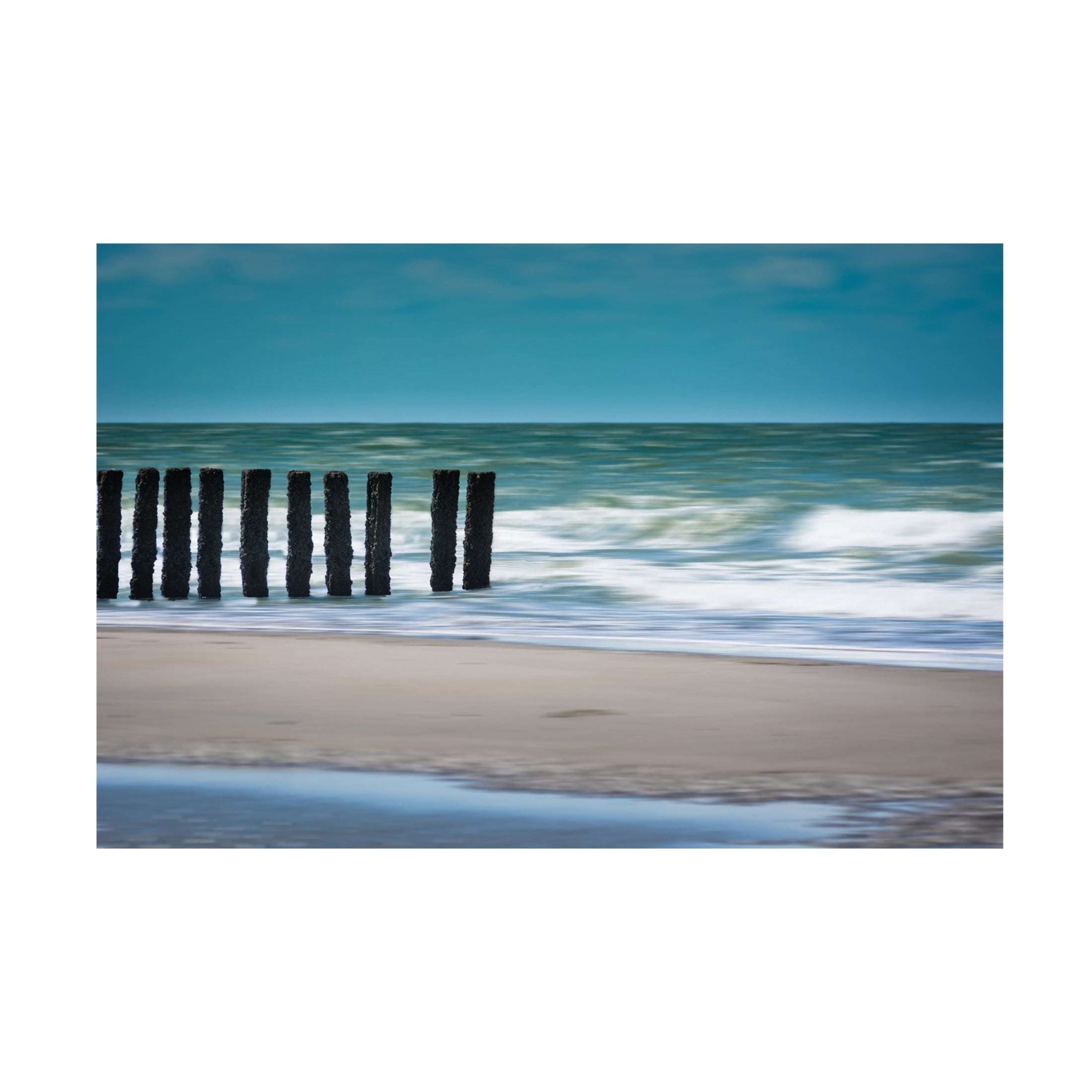 Canvas Wall Art - Bernardine de Laat 'White Waves' Wall Art for Living Room, Bedroom, or Office Décor by Trademark Fine Art - 47 x 30 Inches