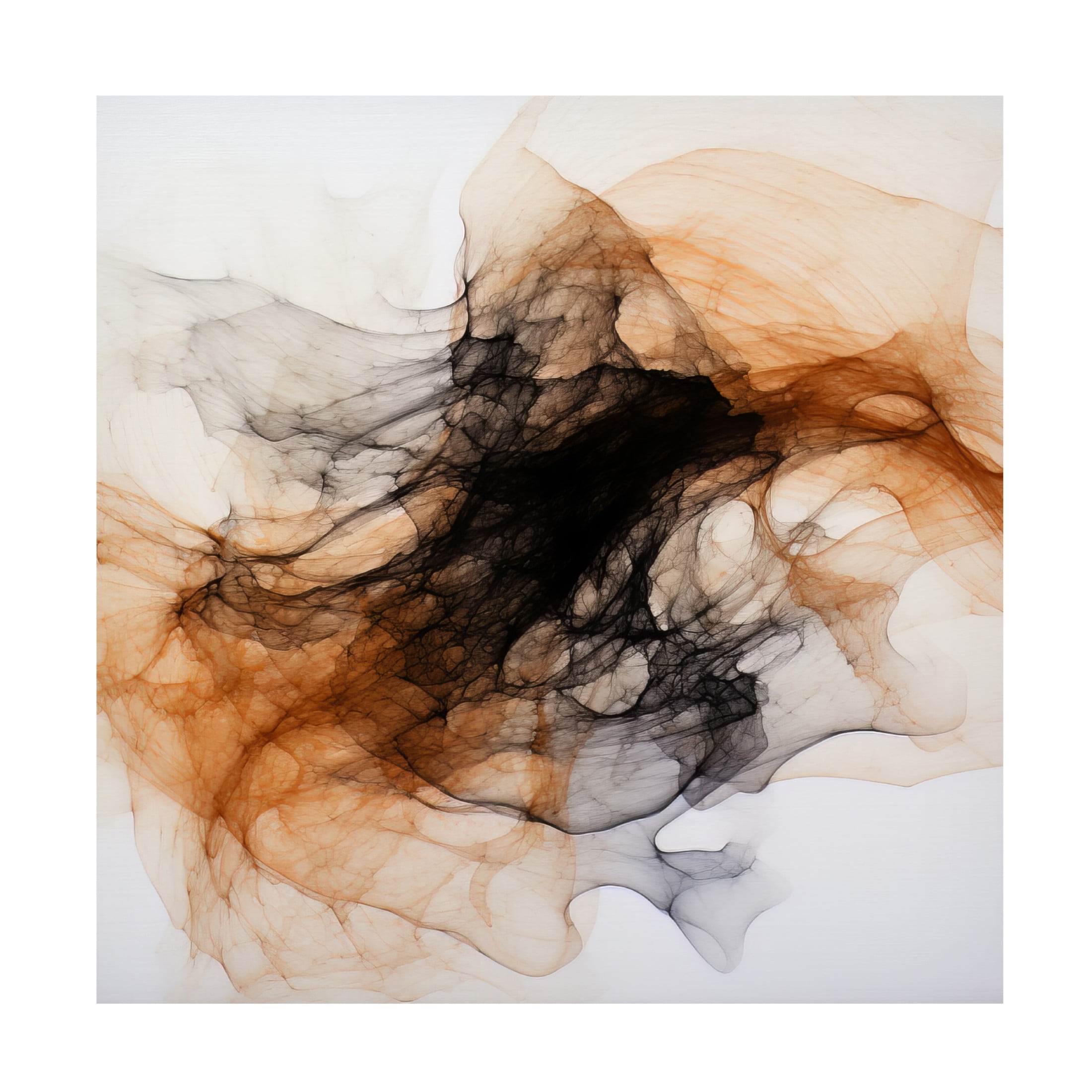 Canvas Wall Art - Bilge Paksoylu 'Dreamy Ink 3' Wall Art for Living Room, Bedroom, or Office D?cor by Trademark Fine Art - 35 x 35 Inches