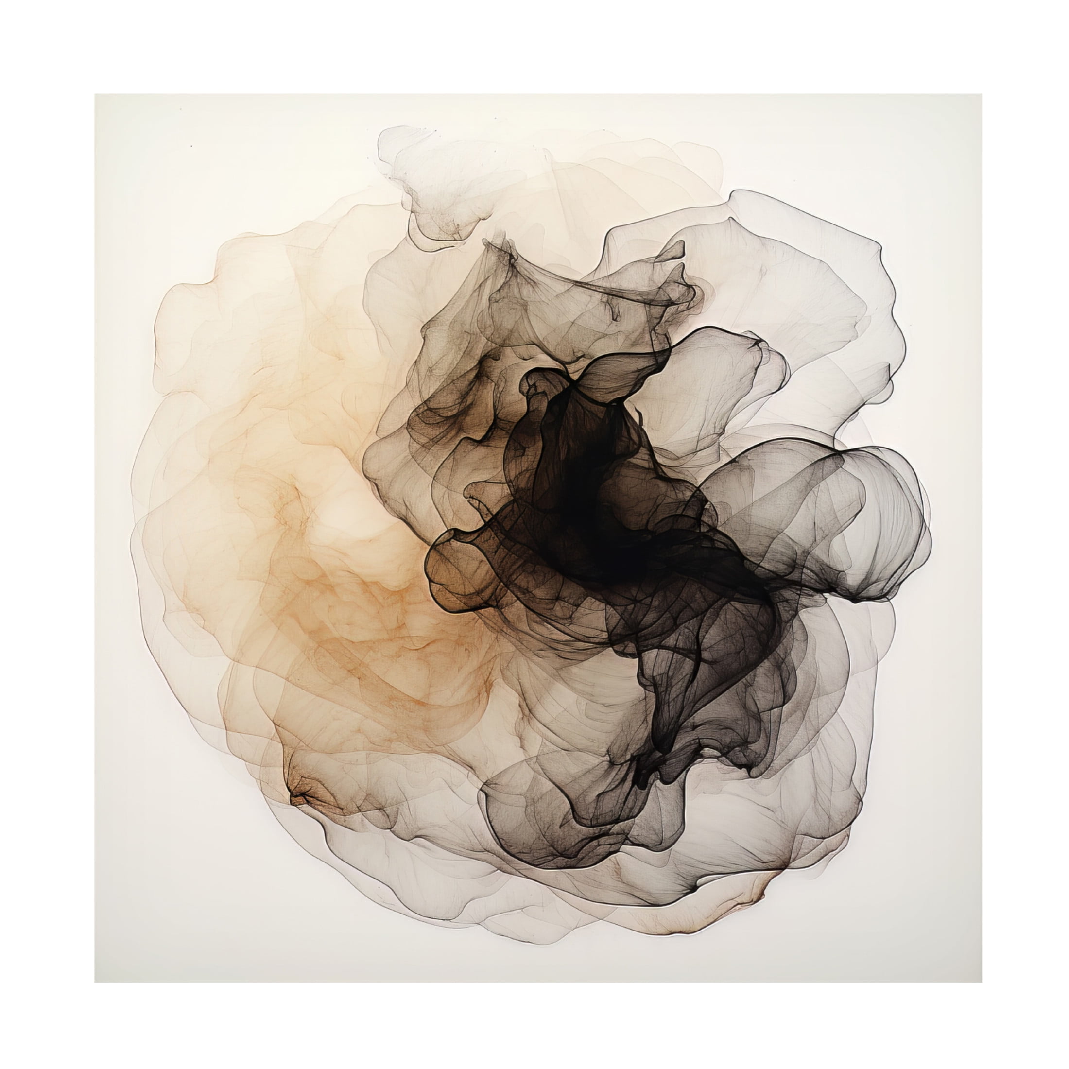 Canvas Wall Art - Bilge Paksoylu 'Dreamy Ink' Wall Art for Living Room, Bedroom, or Office D?cor by Trademark Fine Art - 35 x 35 Inches