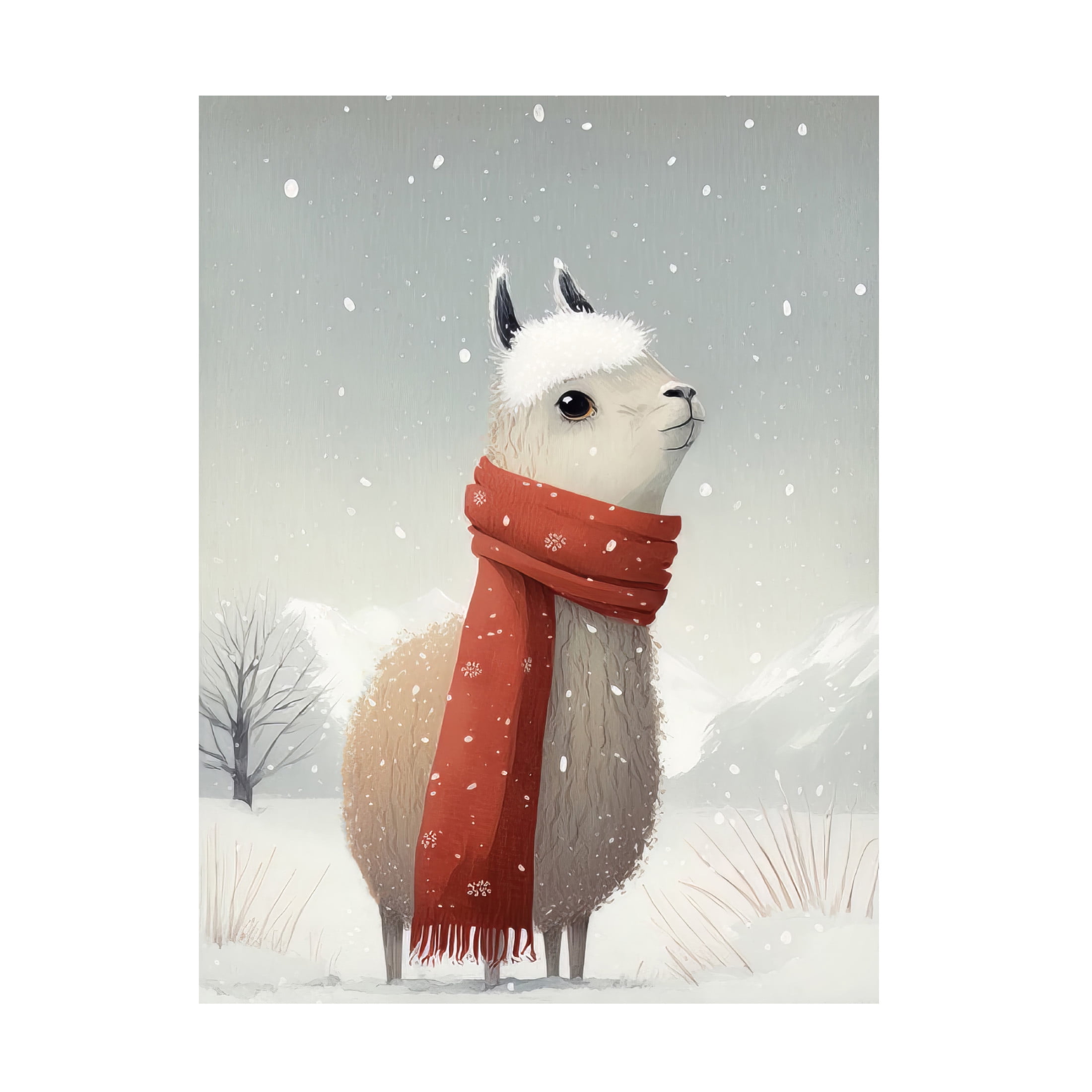 Canvas Wall Art - Bilge Paksoylu 'Lama 3' Wall Art for Living Room, Bedroom, or Office Décor by Trademark Fine Art - 35 x 47 Inches