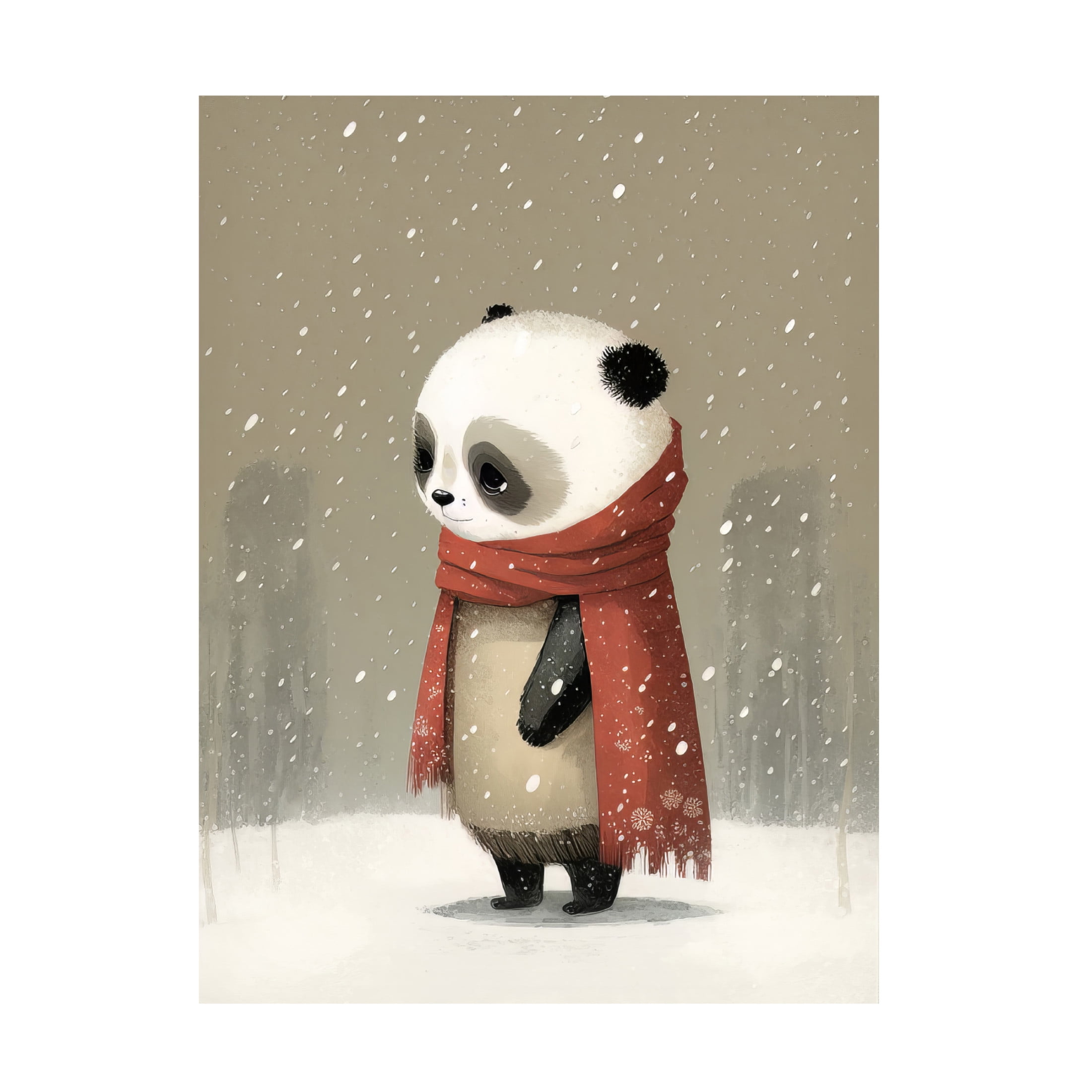 Canvas Wall Art - Bilge Paksoylu 'Panda 3' Wall Art for Living Room, Bedroom, or Office Décor by Trademark Fine Art - 24 x 32 Inches