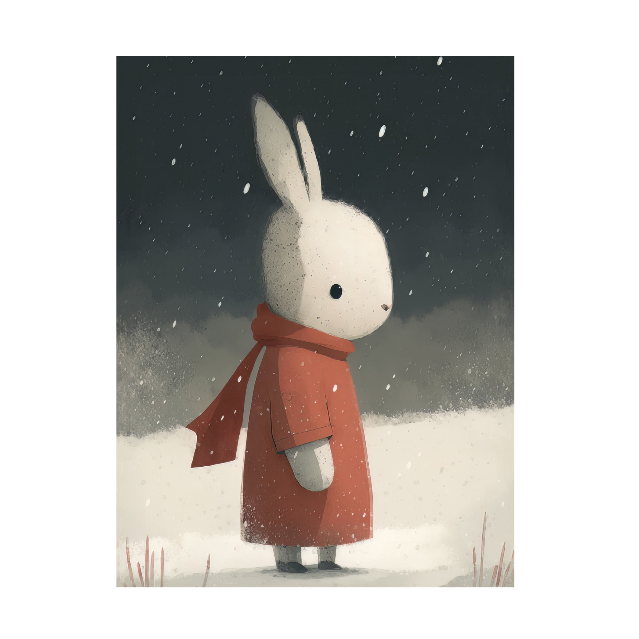 Canvas Wall Art - Bilge Paksoylu 'Rabbit 1' Wall Art for Living Room, Bedroom, or Office Décor by Trademark Fine Art - 35 x 47 Inches