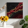 thumbnail image 1 of Canvas Wall Art Black Gold Marble Canvas Art Print Rose Red Luxury Modern Abstract Texture Pictures Wall Decor for Living Room Bedroom Artwork Decorations Stretched Framed Ready to Hang 10"x10", 1 of 9