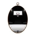 thumbnail image 1 of Canvas Wall Art Black White Basketball Court Empty Wooden Floor Spotlights Bleachers Oval Framed Canvas Prints Vintage Wall Hanging Decor for Home Office Decorations 8.6"x11.4", 1 of 7
