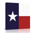 thumbnail image 1 of Canvas Wall Art, Blue Red White Texas Flag with Star, Framed Canvas Prints for Bathroom Kitchen, Minimalistic Geometric Stripe Gallery Wrapped Wall Decor for Home Office, Gifts, 10"x10" Ship Next Day, 1 of 9
