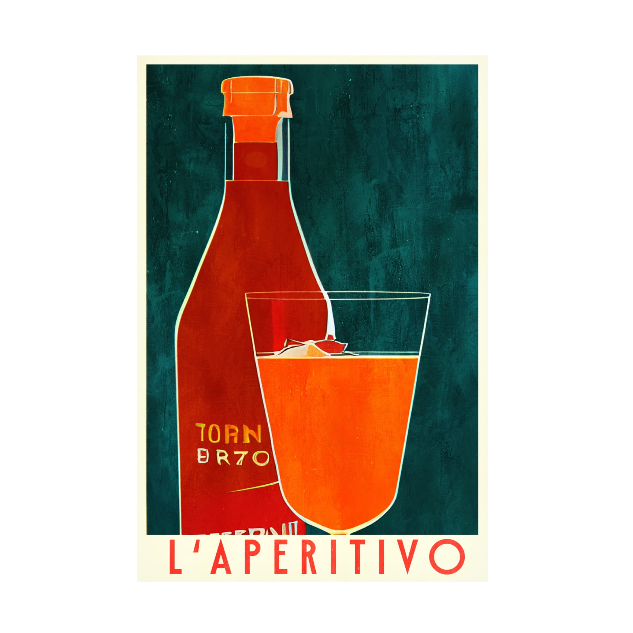 Canvas Wall Art - Bo Anderson 'L'Aperitivo' Wall Art for Living Room, Bedroom, or Office D?cor by Trademark Fine Art - 22 x 32 Inches