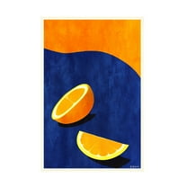 Canvas Wall Art - Bo Anderson 'Petit DeiJeuner, Deux Oranges' Wall Art for Living Room, Bedroom, or Office D?cor by Trademark Fine Art - 12 x 19 Inches