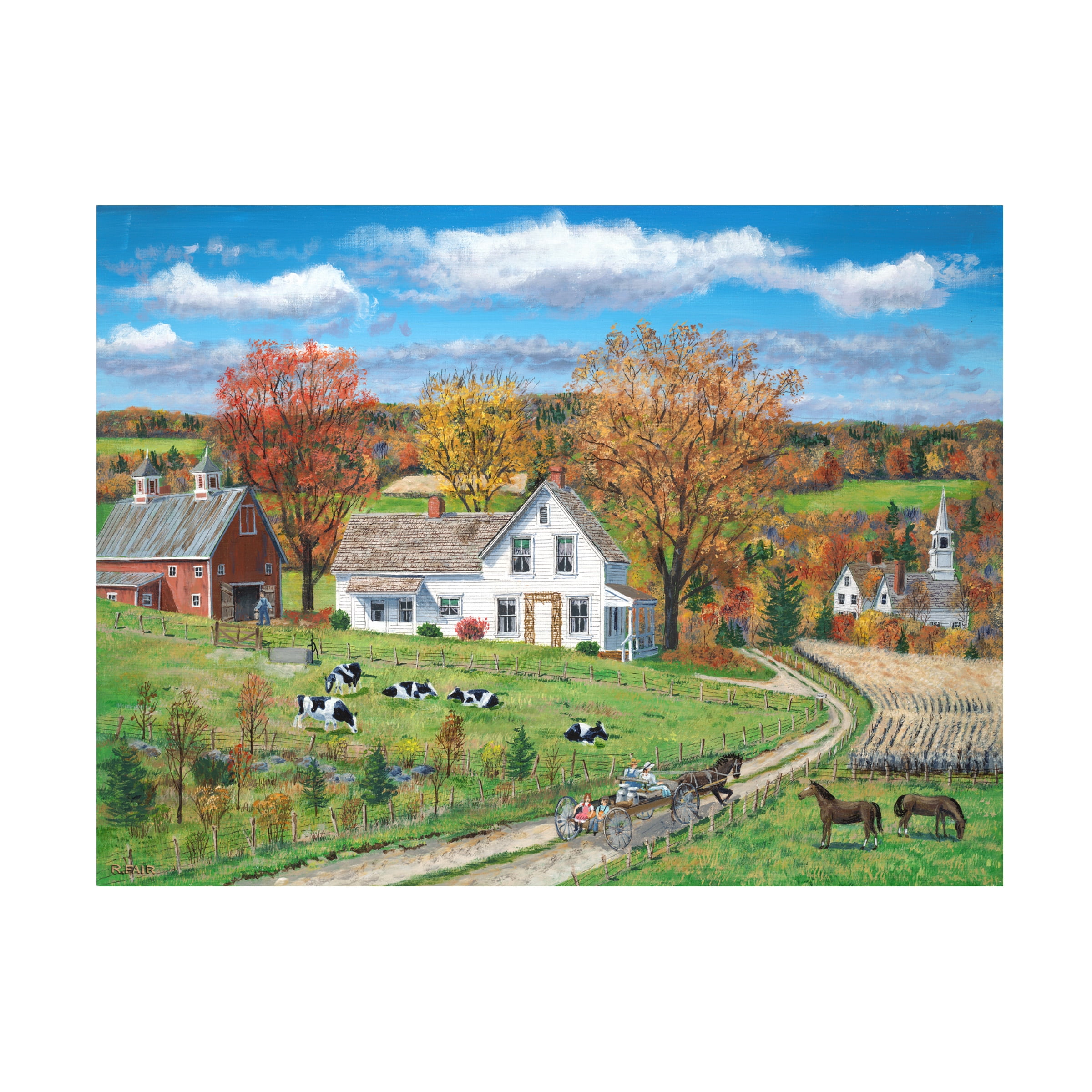 Canvas Wall Art - Bob Fair 'Autumn Colors' Wall Art for Living Room, Bedroom, or Office DÃ©cor by Trademark Fine Art - 47 x 35 Inches
