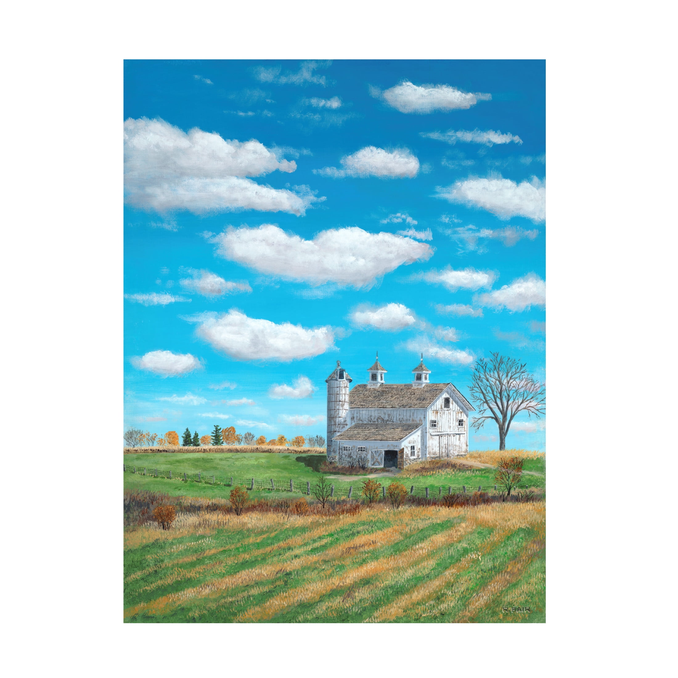 Canvas Wall Art - Bob Fair 'Autumn Skies' Wall Art for Living Room, Bedroom, or Office Décor by Trademark Fine Art - 24 x 32 Inches