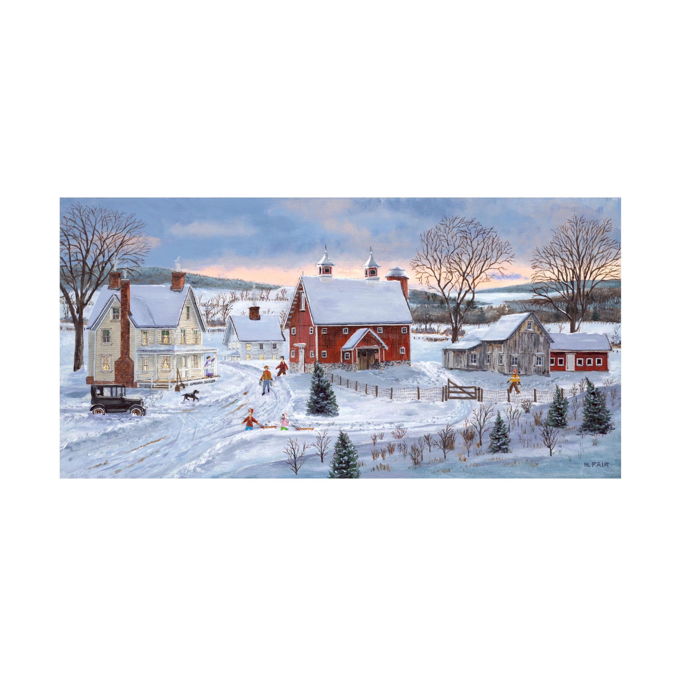 Canvas Wall Art - Bob Fair 'Call to Dinner' Wall Art for Living Room, Bedroom, or Office Décor by Trademark Fine Art - 19 x 10 Inches