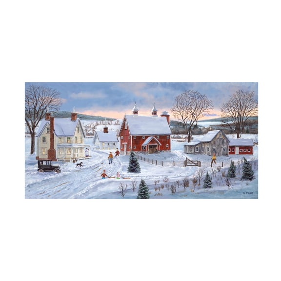 Canvas Wall Art - Bob Fair 'Call to Dinner' Wall Art for Living Room, Bedroom, or Office Décor by Trademark Fine Art - 32 x 16 Inches