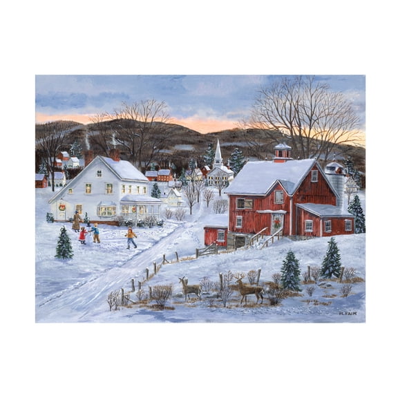 Canvas Wall Art - Bob Fair 'Christmas Presence' Wall Art for Living Room, Bedroom, or Office Décor by Trademark Fine Art - 19 x 14 Inches
